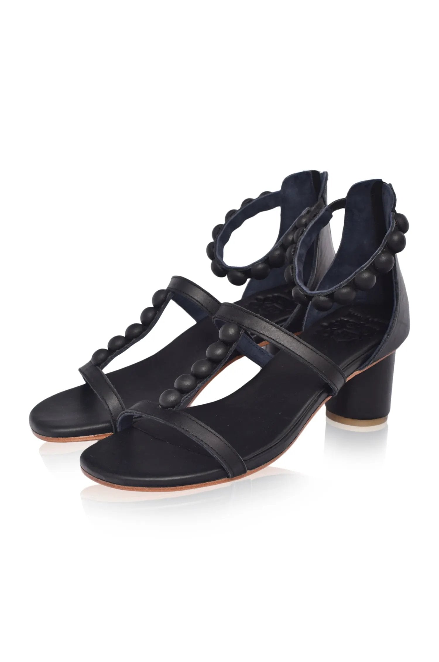 Bon Bon Wooden Heel Leather Sandals by ELF