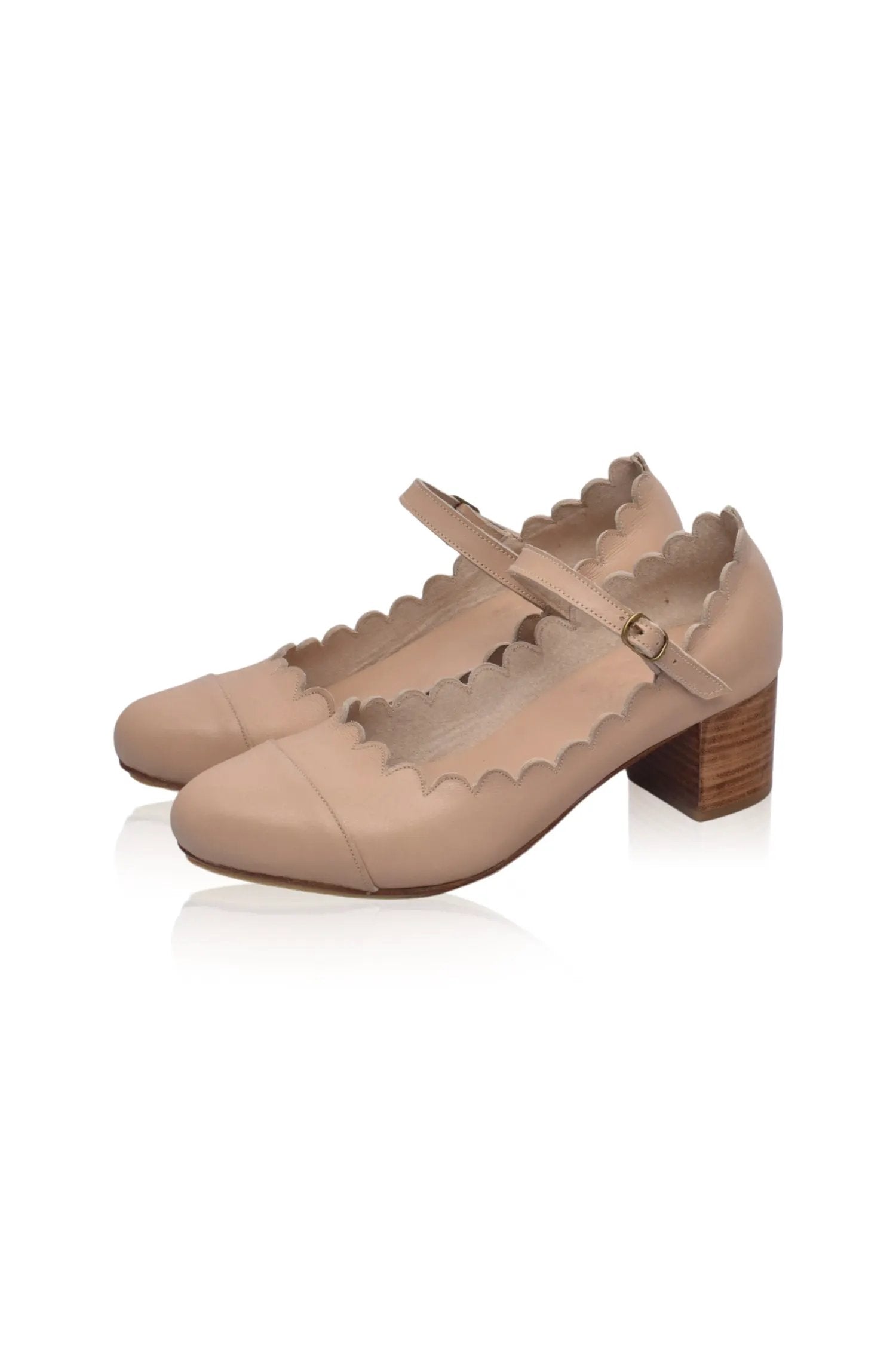 Bonita Mary Jane Leather Heels by ELF