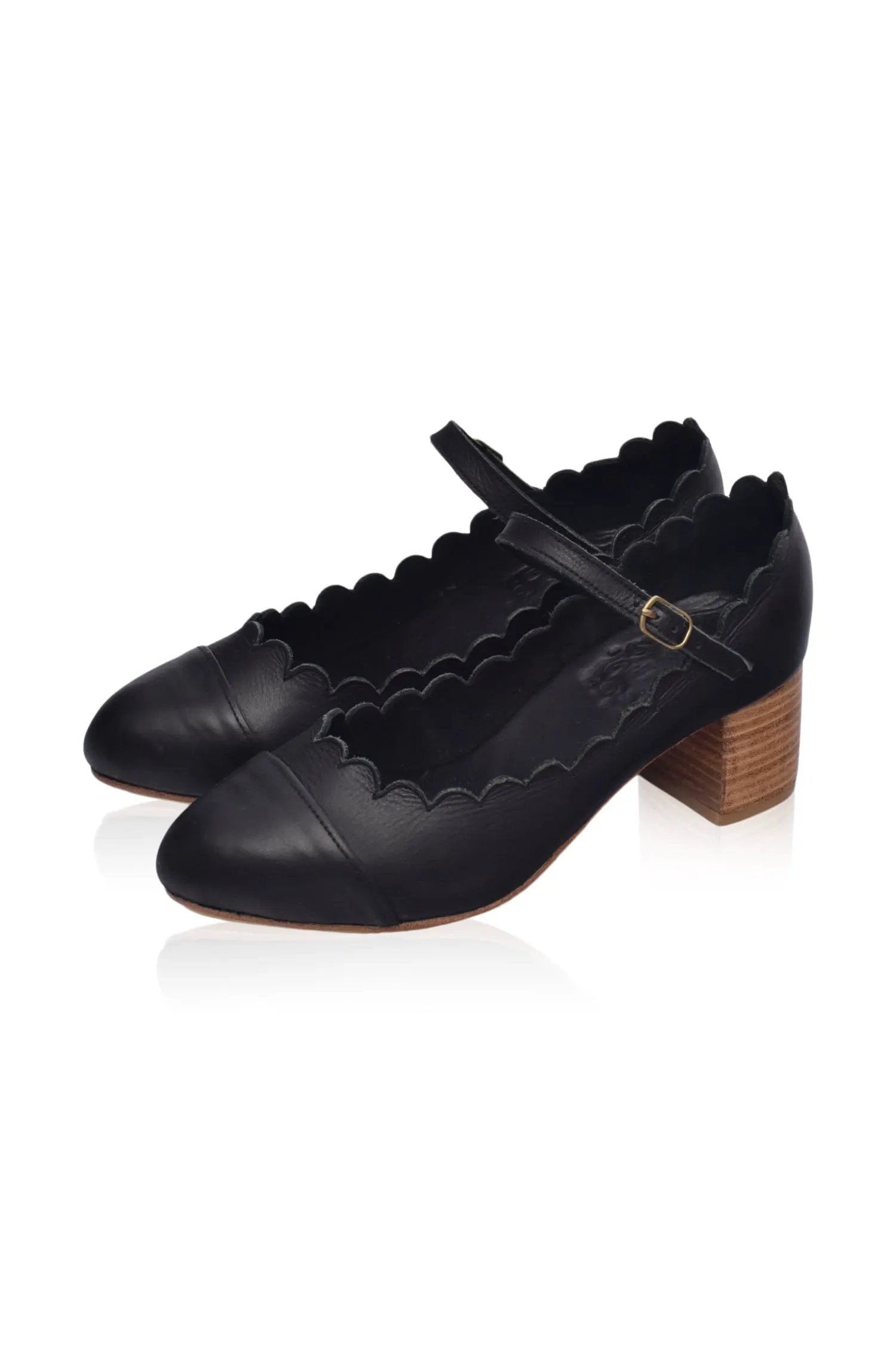 Bonita Mary Jane Leather Heels by ELF