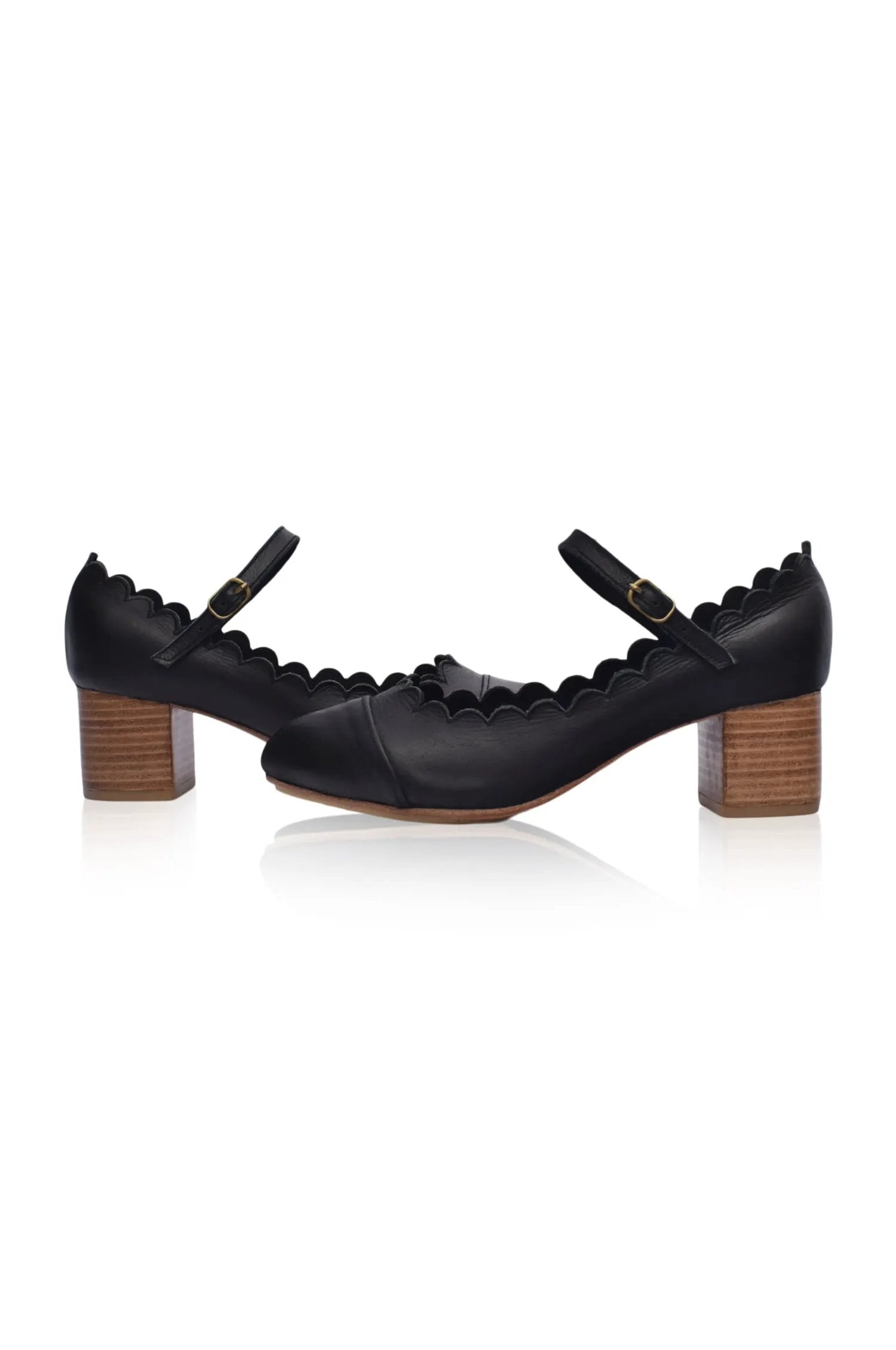 Bonita Mary Jane Leather Heels by ELF