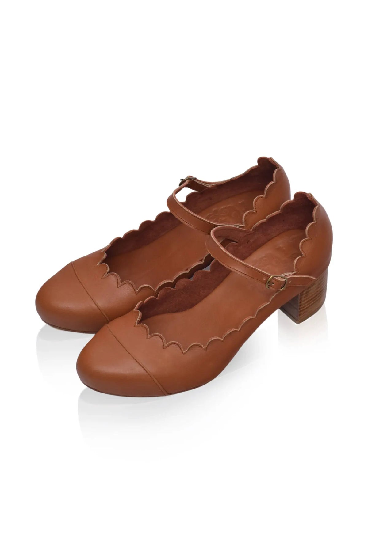 Bonita Mary Jane Leather Heels by ELF