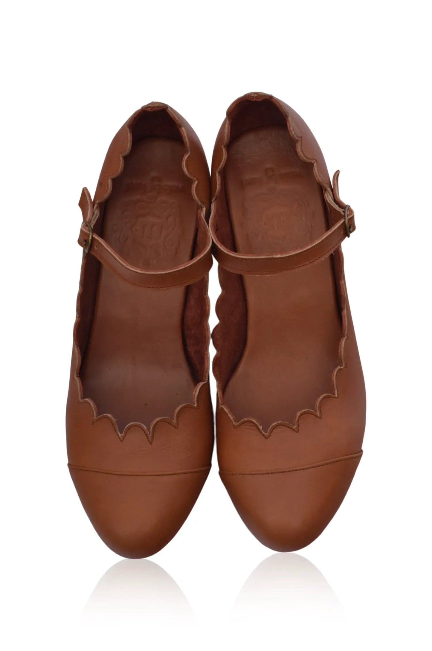Bonita Mary Jane Leather Heels by ELF