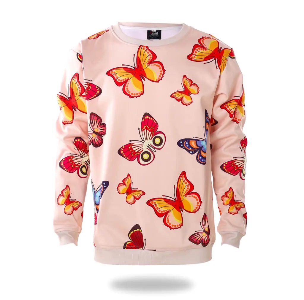 Butterfly Pattern Sublimation Sweatshirt by Vimost Sportswear