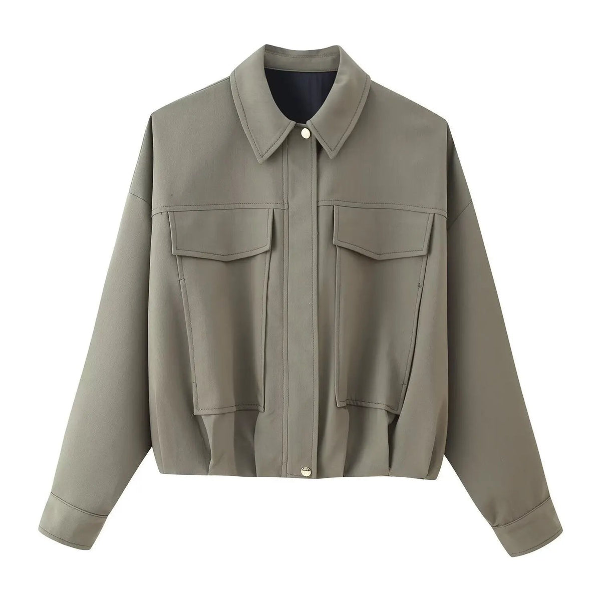 Women's Jacket Sage Green Utility BYMANYC ® New York SOHO OVERSIZED WORKWEAR BOMBER - New Collection by BYMANYC ® New York