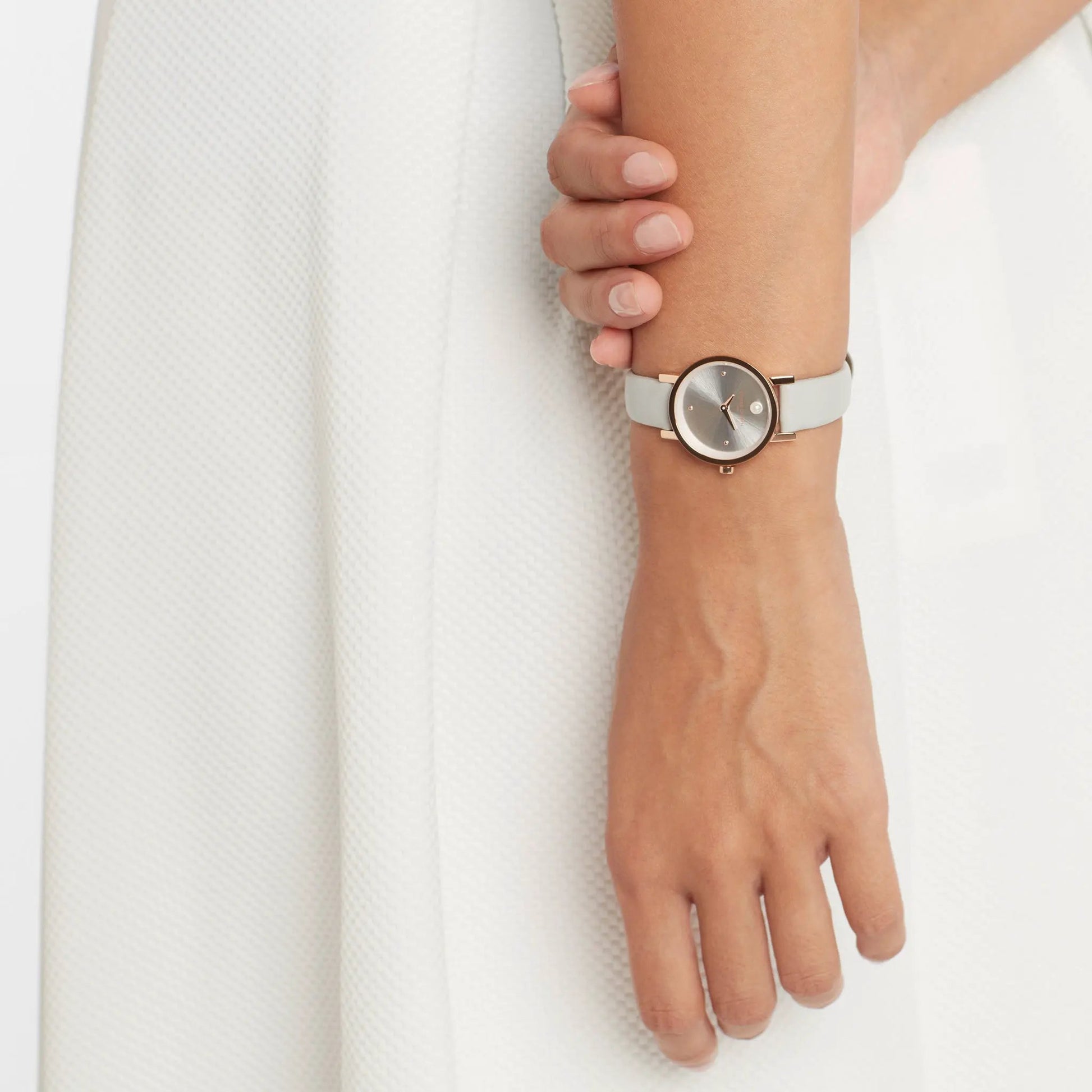 Pierre Cardin Women's Gray Leather Watch, Silver Dial | Ccm.0506 by PIERRE CARDIN