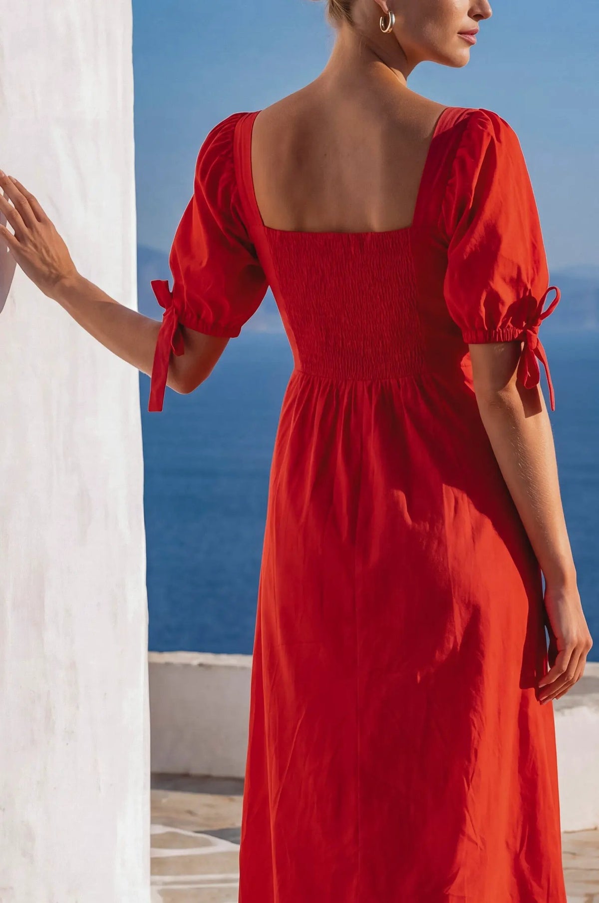 Cala Luna Puff Sleeve Midi Dress by ELF