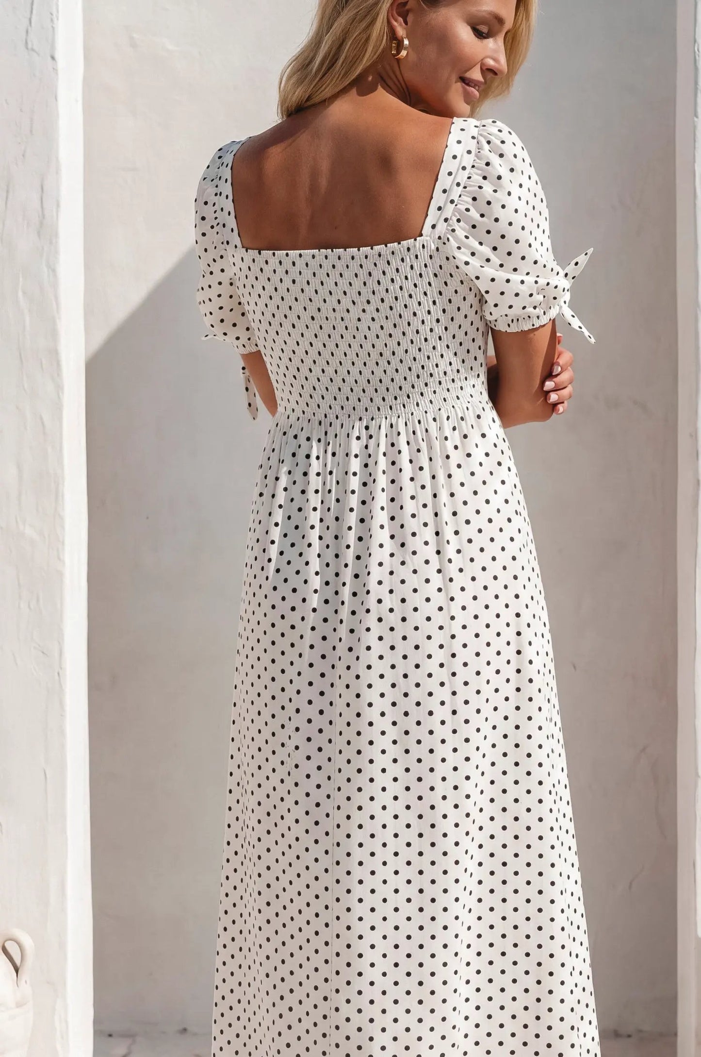 Cala Luna Puff Sleeve Midi Dress by ELF