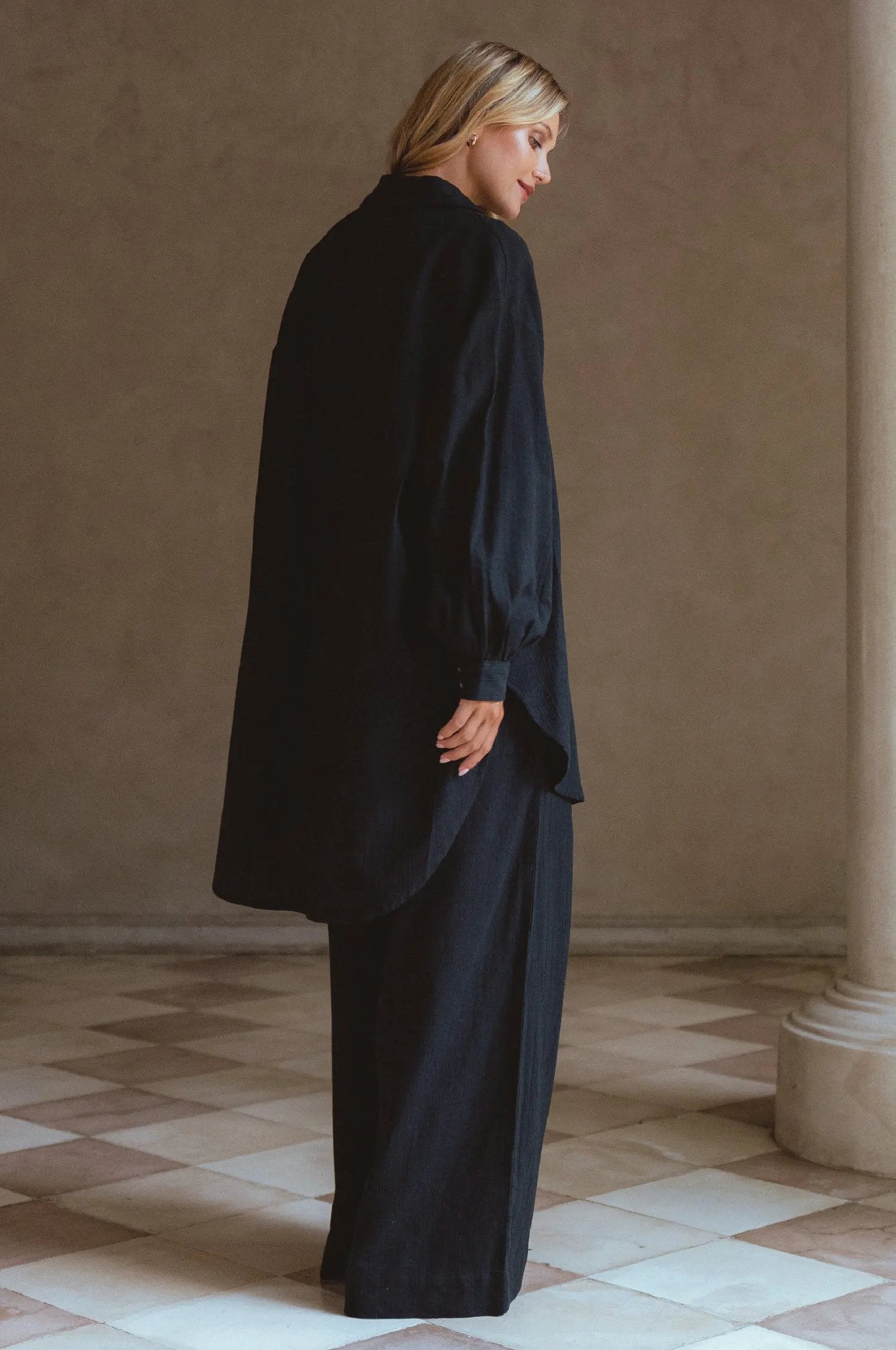 Calin Wide Leg Linen Pants (Sale) by ELF