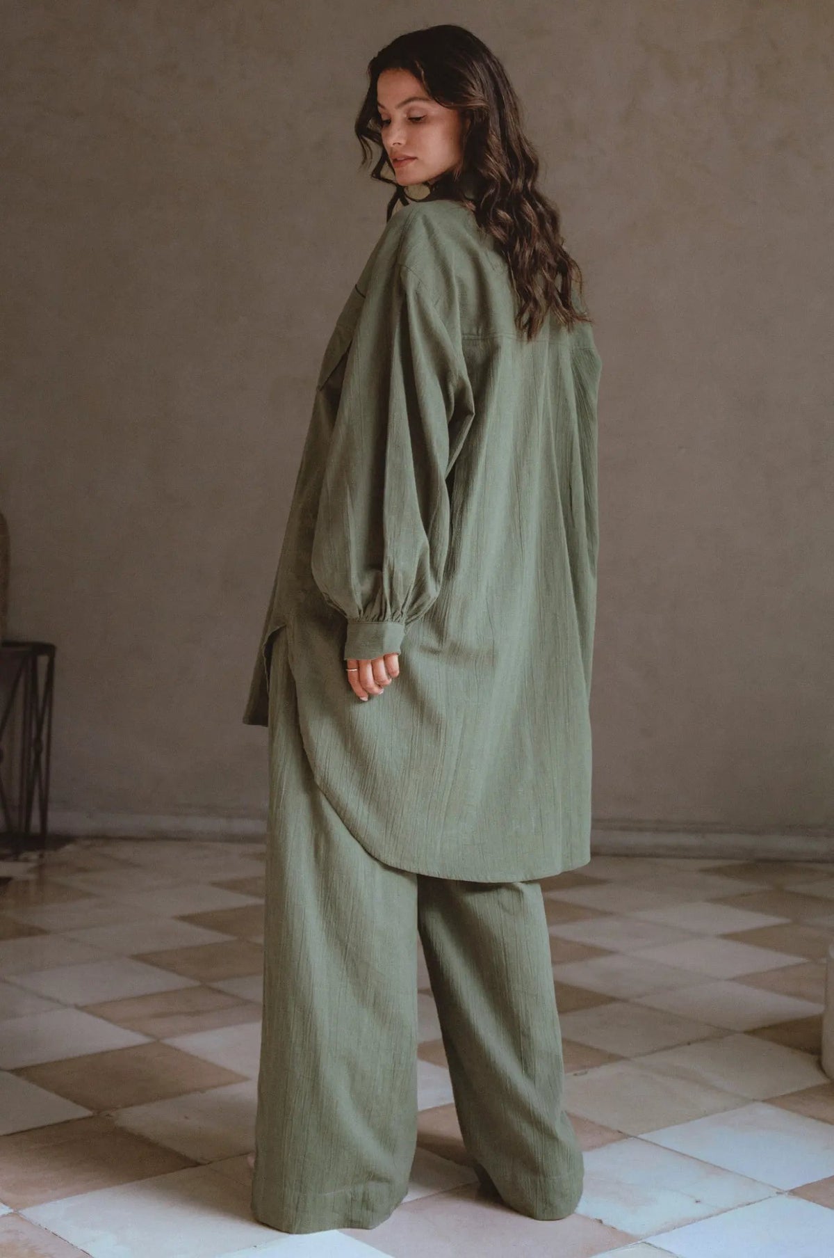 Calin Long Sleeve Oversized Shirt (Sale) by ELF