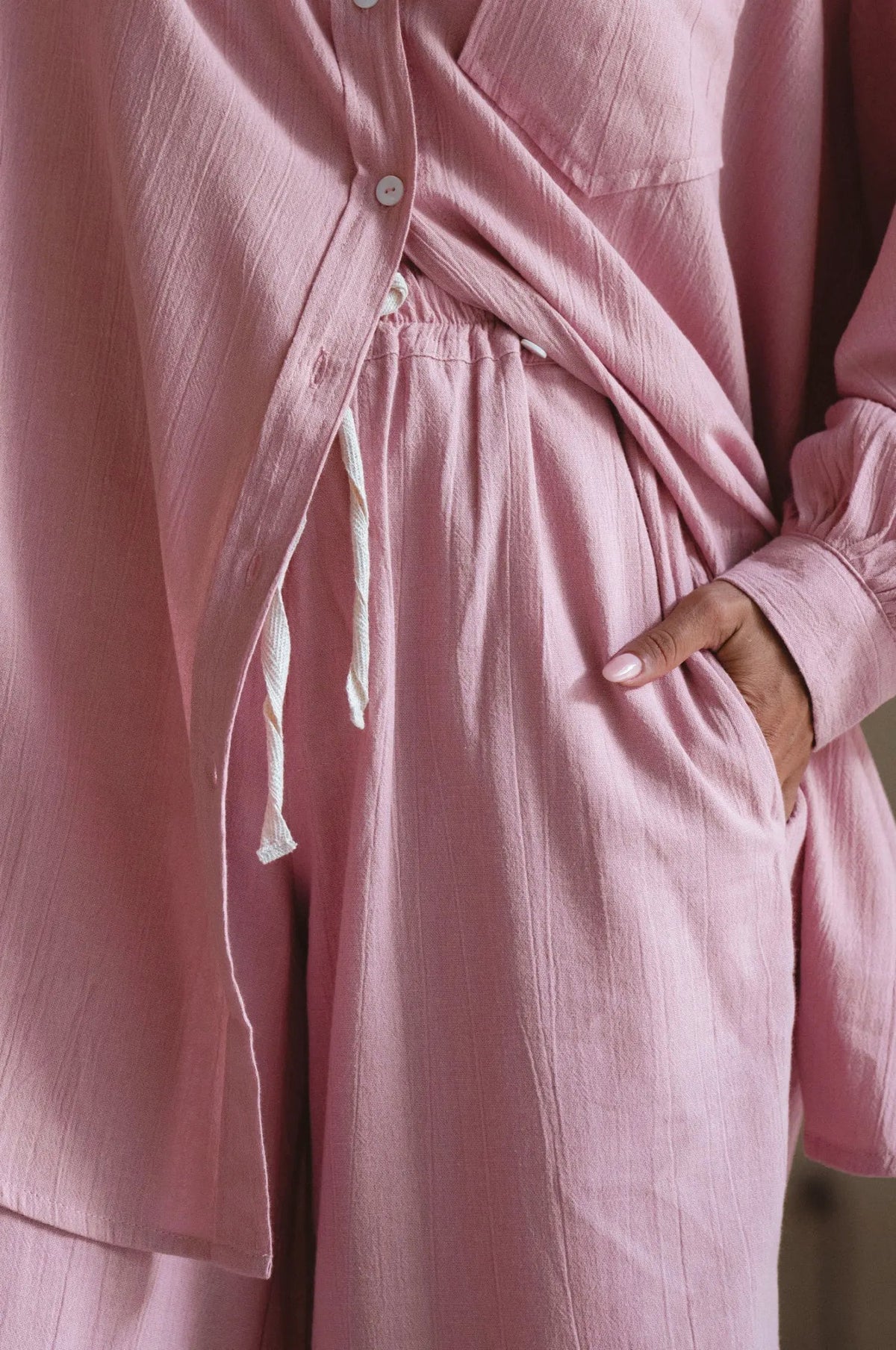 Calin Wide Leg Linen Pants (Sale) by ELF