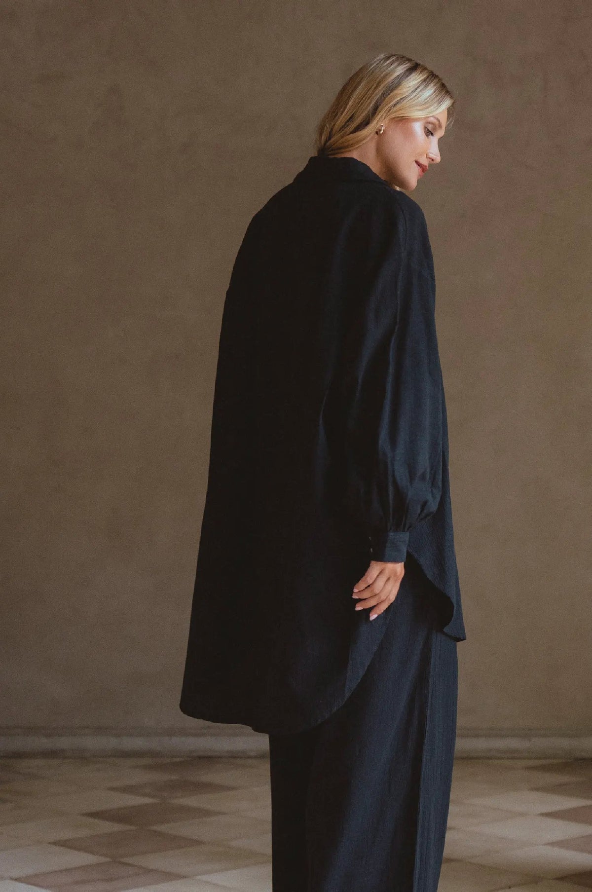 Calin Long Sleeve Oversized Shirt (Sale) by ELF