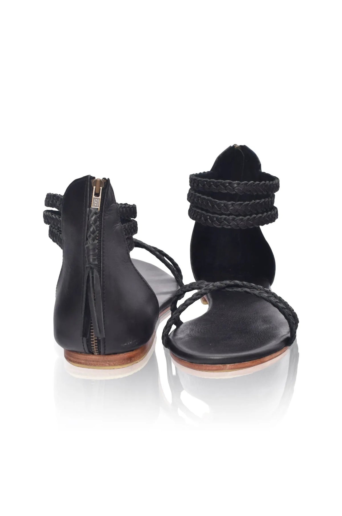 Calypso Braided Leather Sandals by ELF
