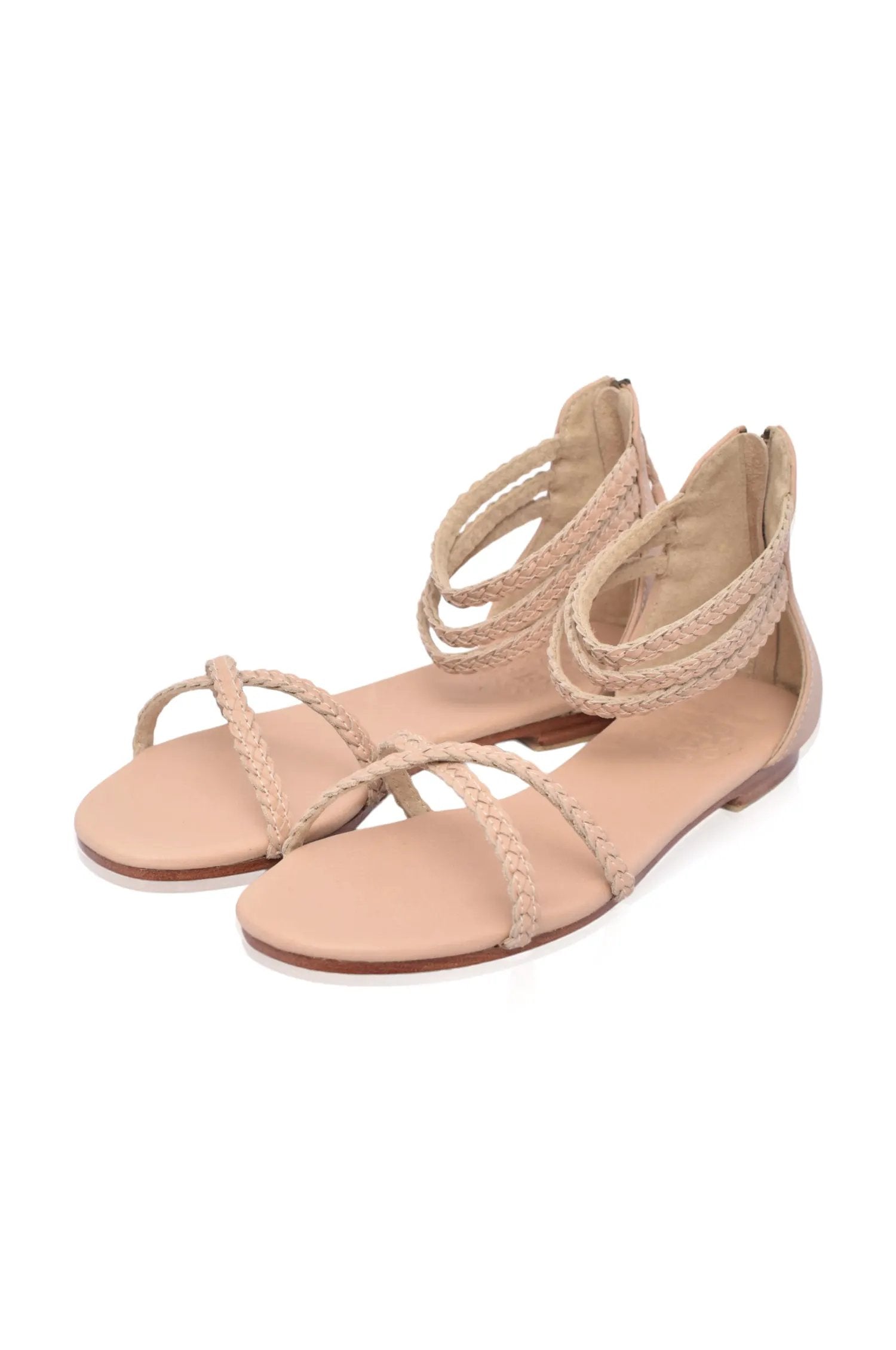 Calypso Braided Leather Sandals by ELF