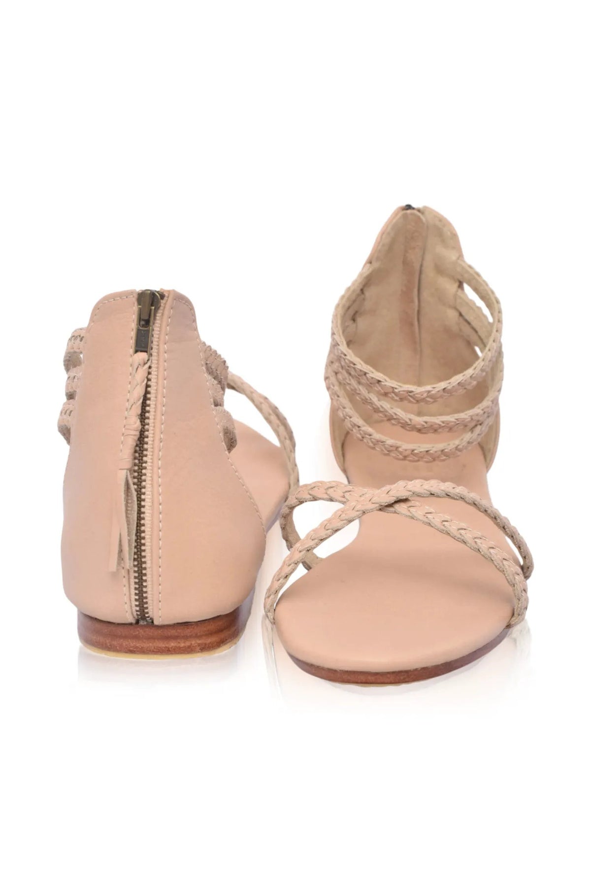 Calypso Braided Leather Sandals by ELF