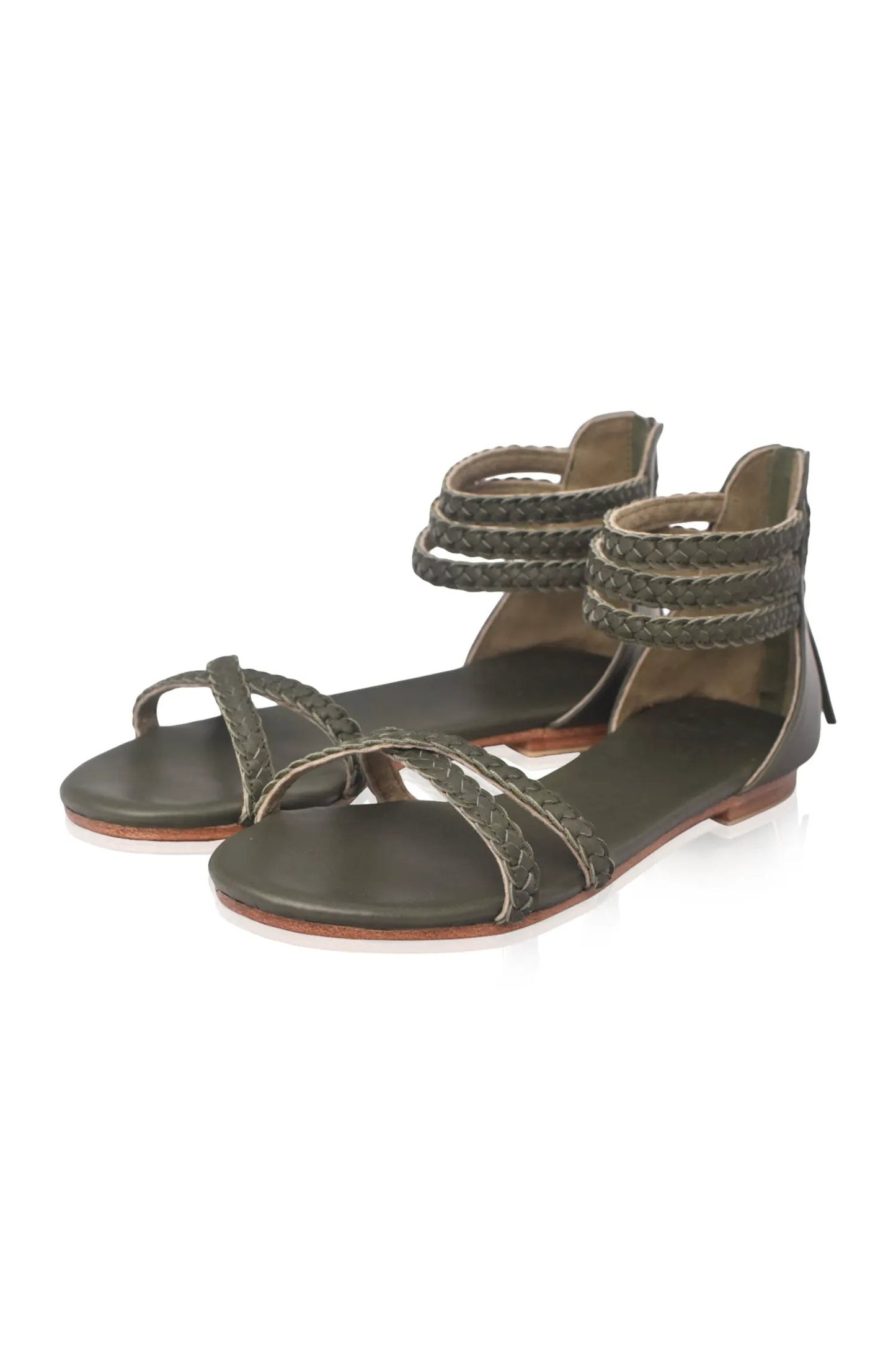 Calypso Braided Leather Sandals by ELF