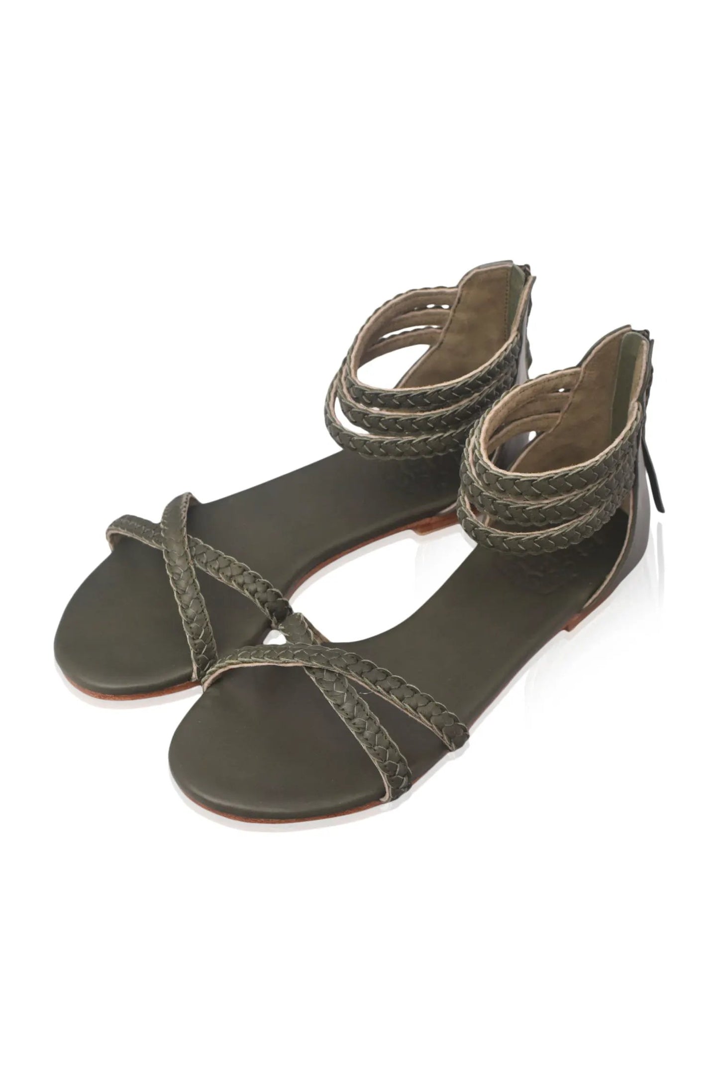 Calypso Braided Leather Sandals by ELF