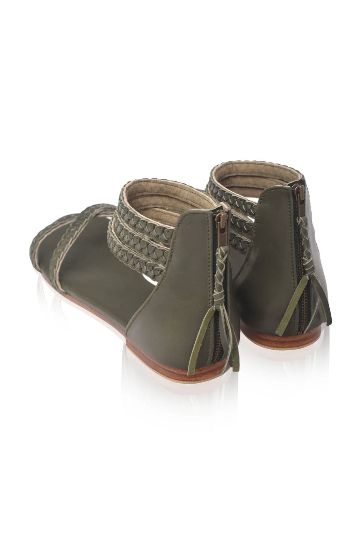 Calypso Braided Leather Sandals by ELF