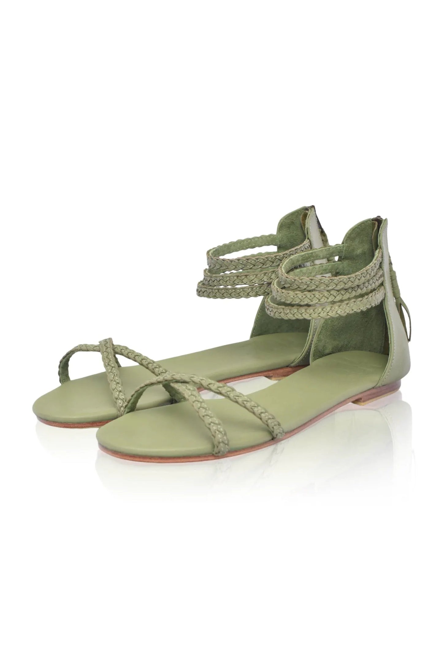 Calypso Braided Leather Sandals by ELF