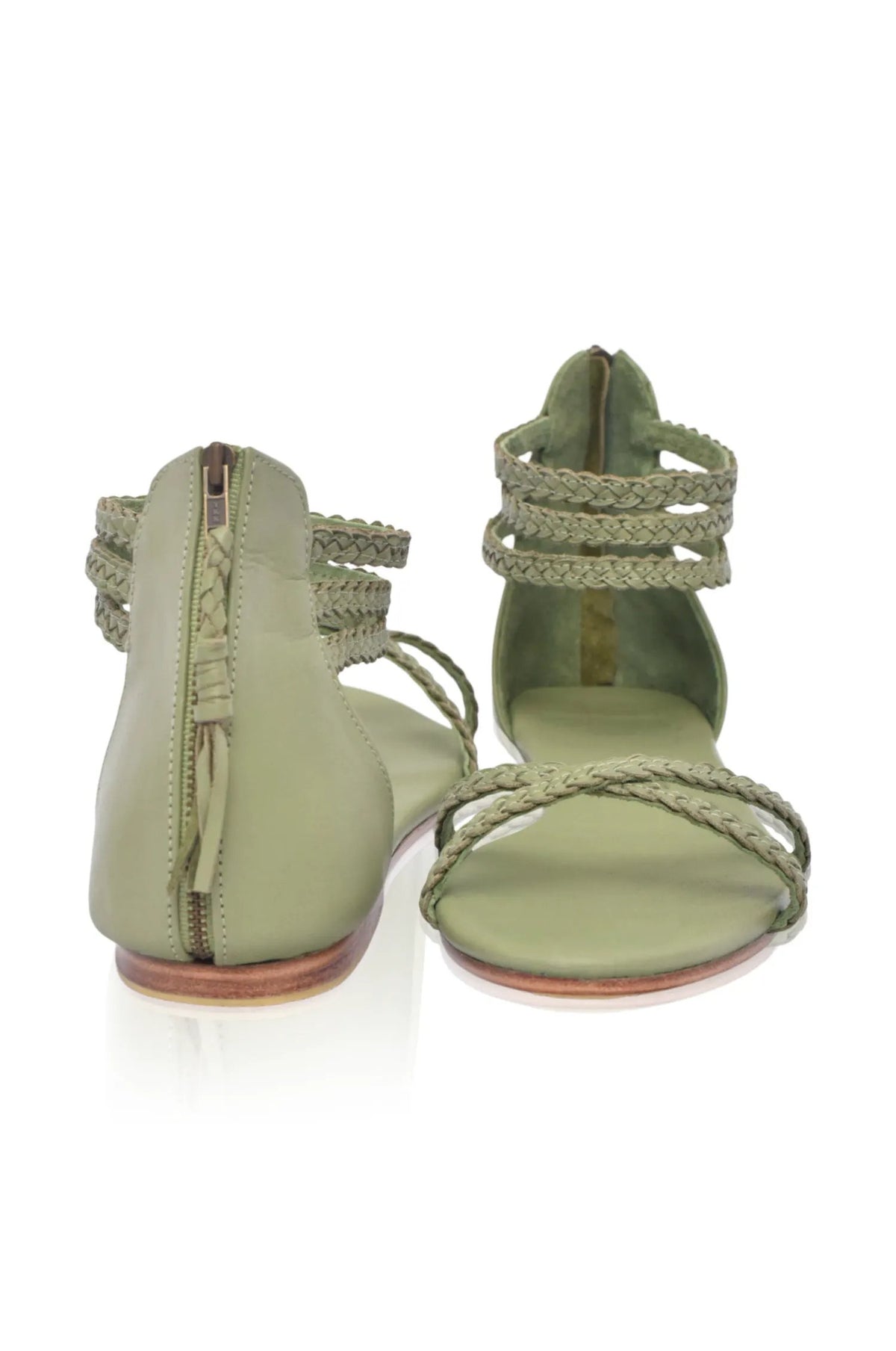 Calypso Braided Leather Sandals by ELF
