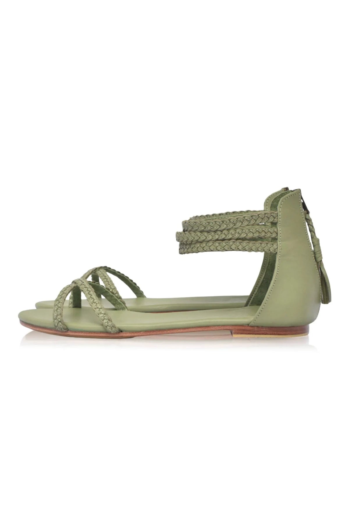 Calypso Braided Leather Sandals by ELF