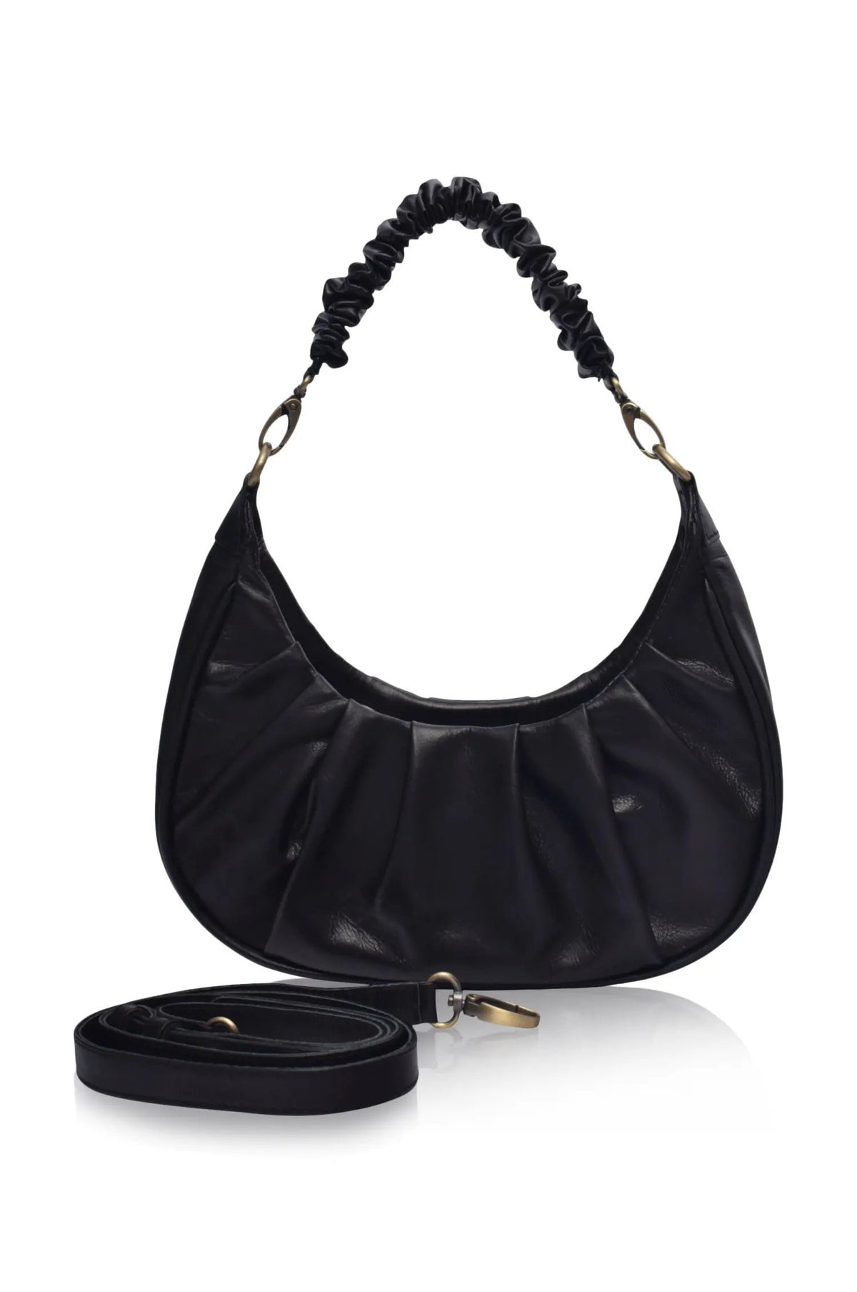 Camille Ruched Leather Bag by ELF