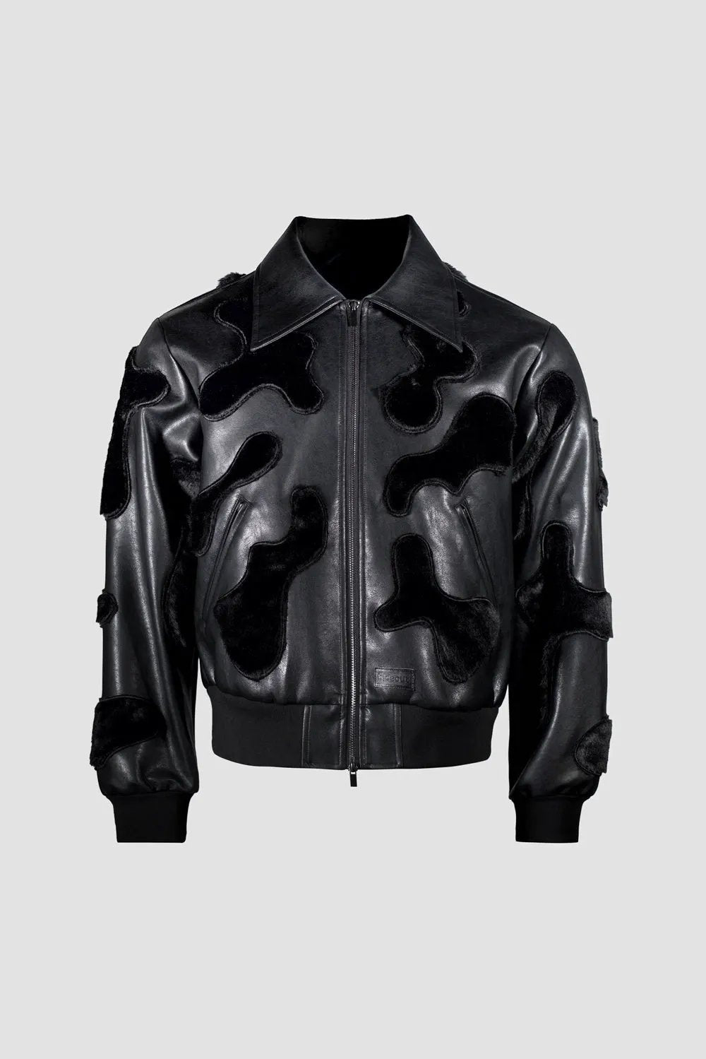 Camouflage Vegan Leather Bomber Jacket by Hideout