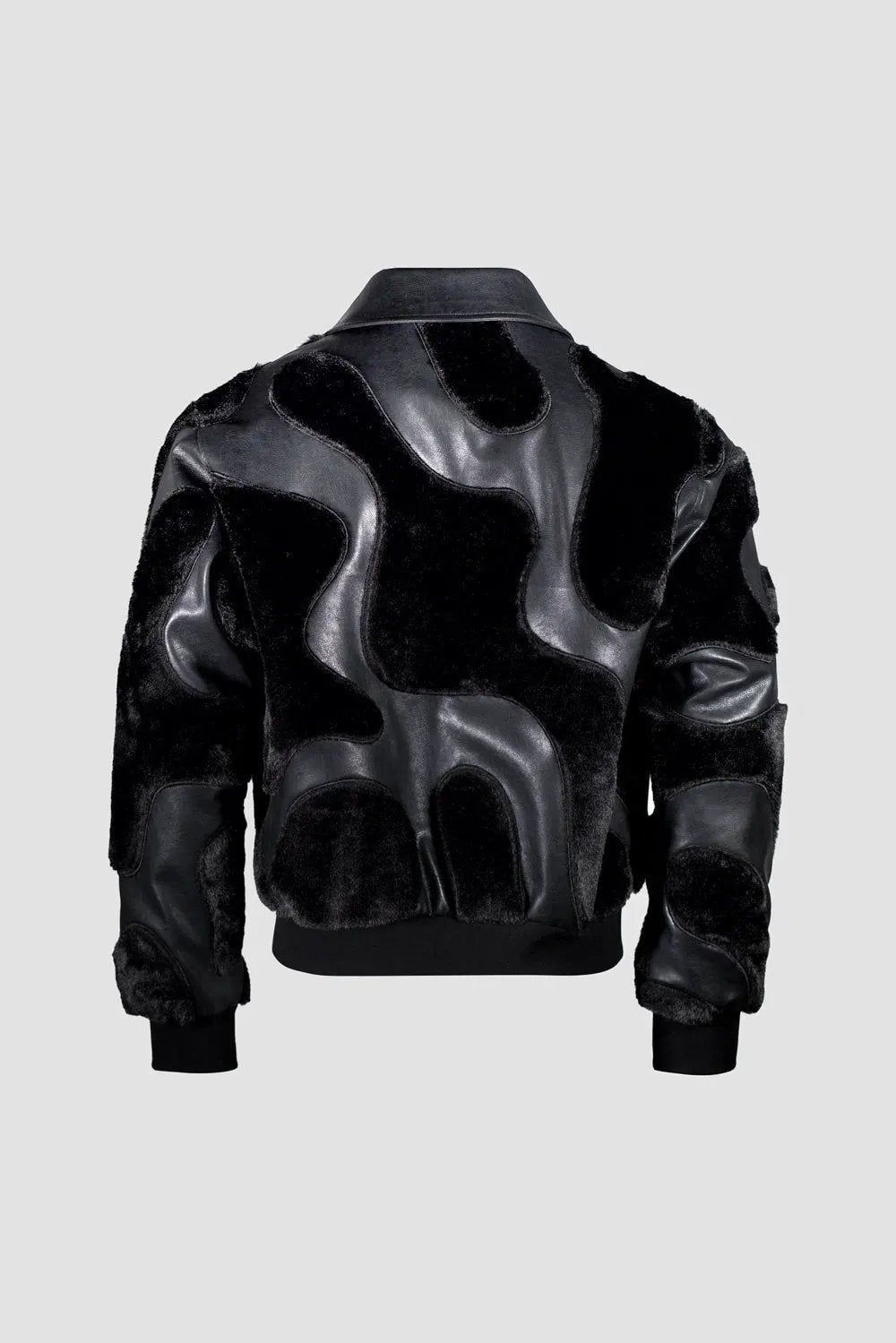 Camouflage Vegan Leather Bomber Jacket by Hideout