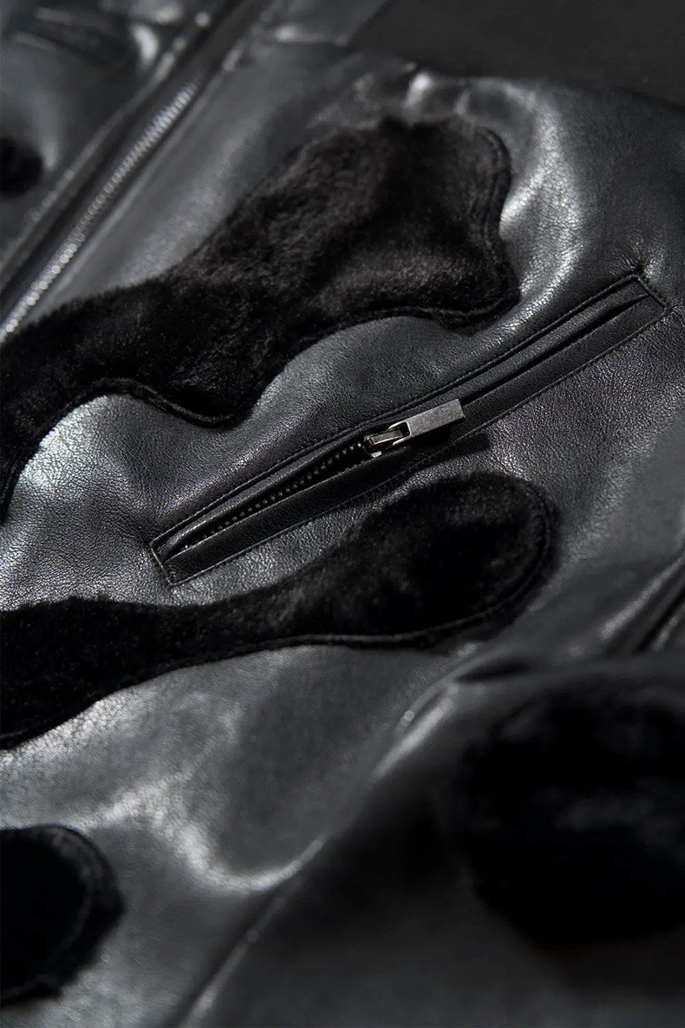 Camouflage Vegan Leather Bomber Jacket by Hideout