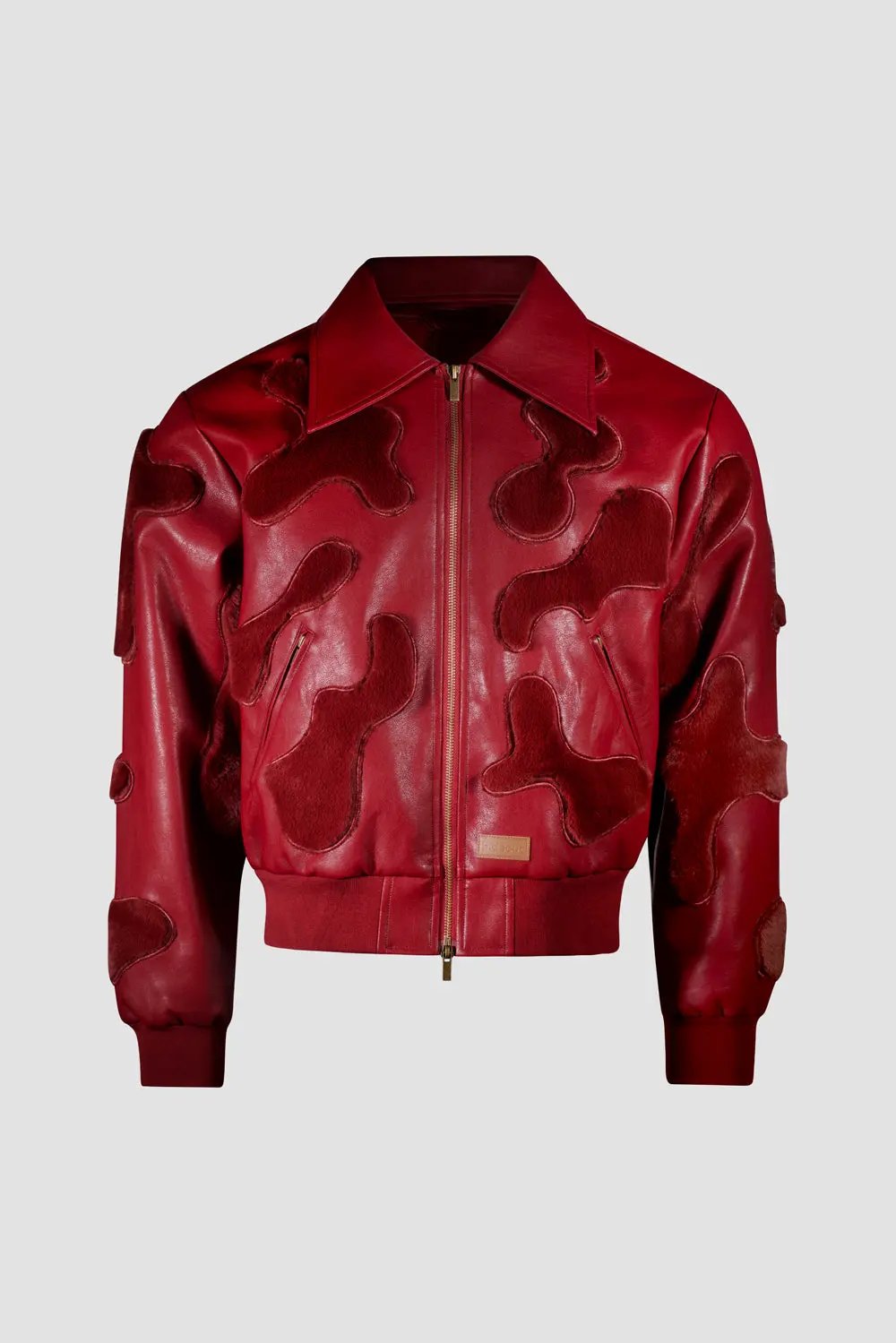Camouflage Vegan Leather Bomber Jacket by Hideout