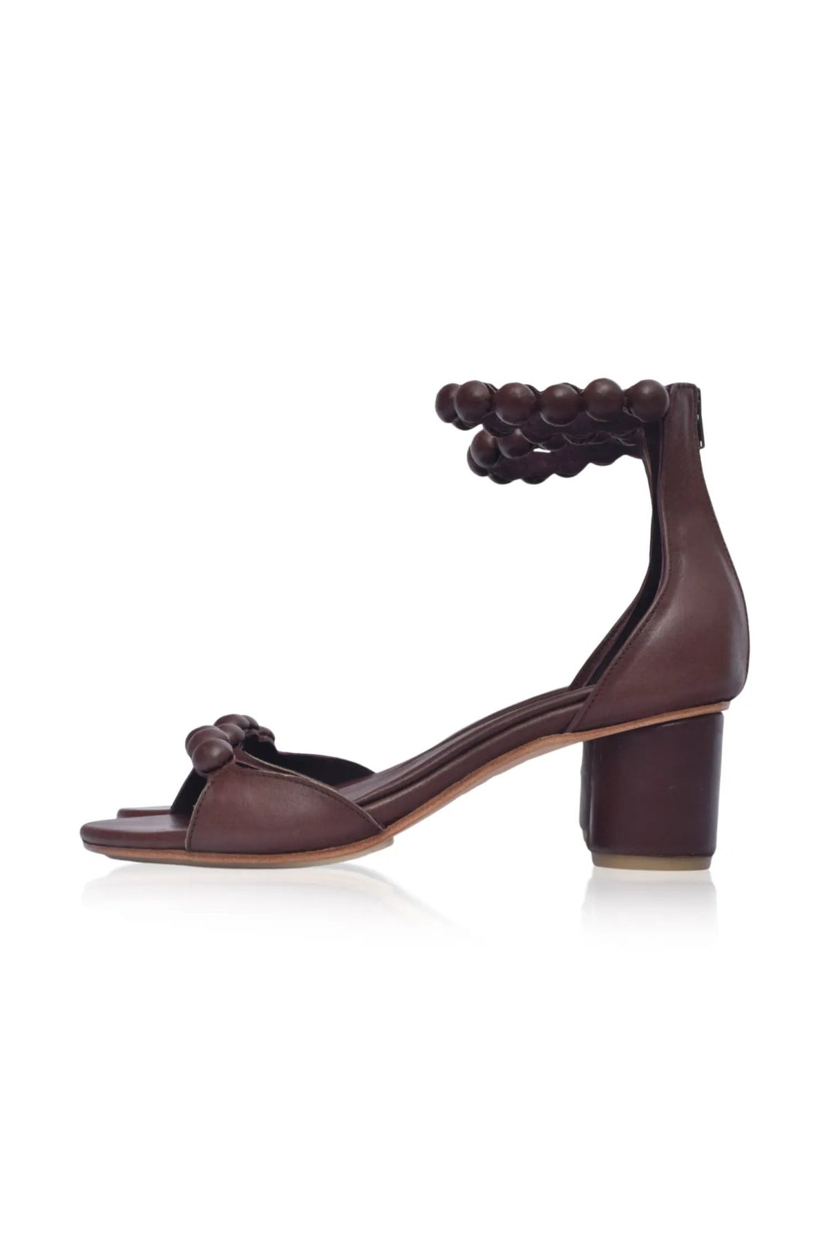 Candy Wooden Heel Leather Sandals by ELF