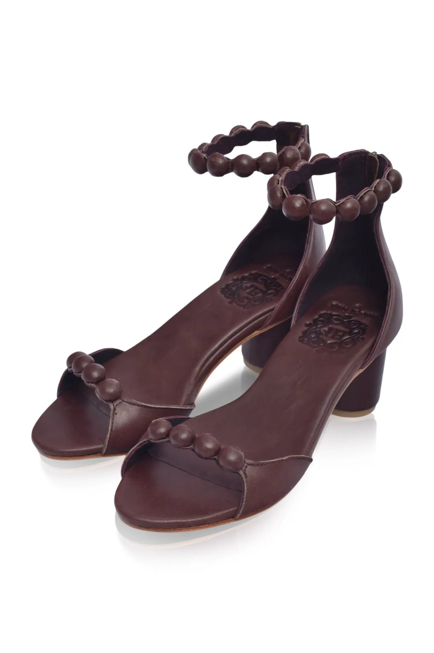 Candy Wooden Heel Leather Sandals by ELF