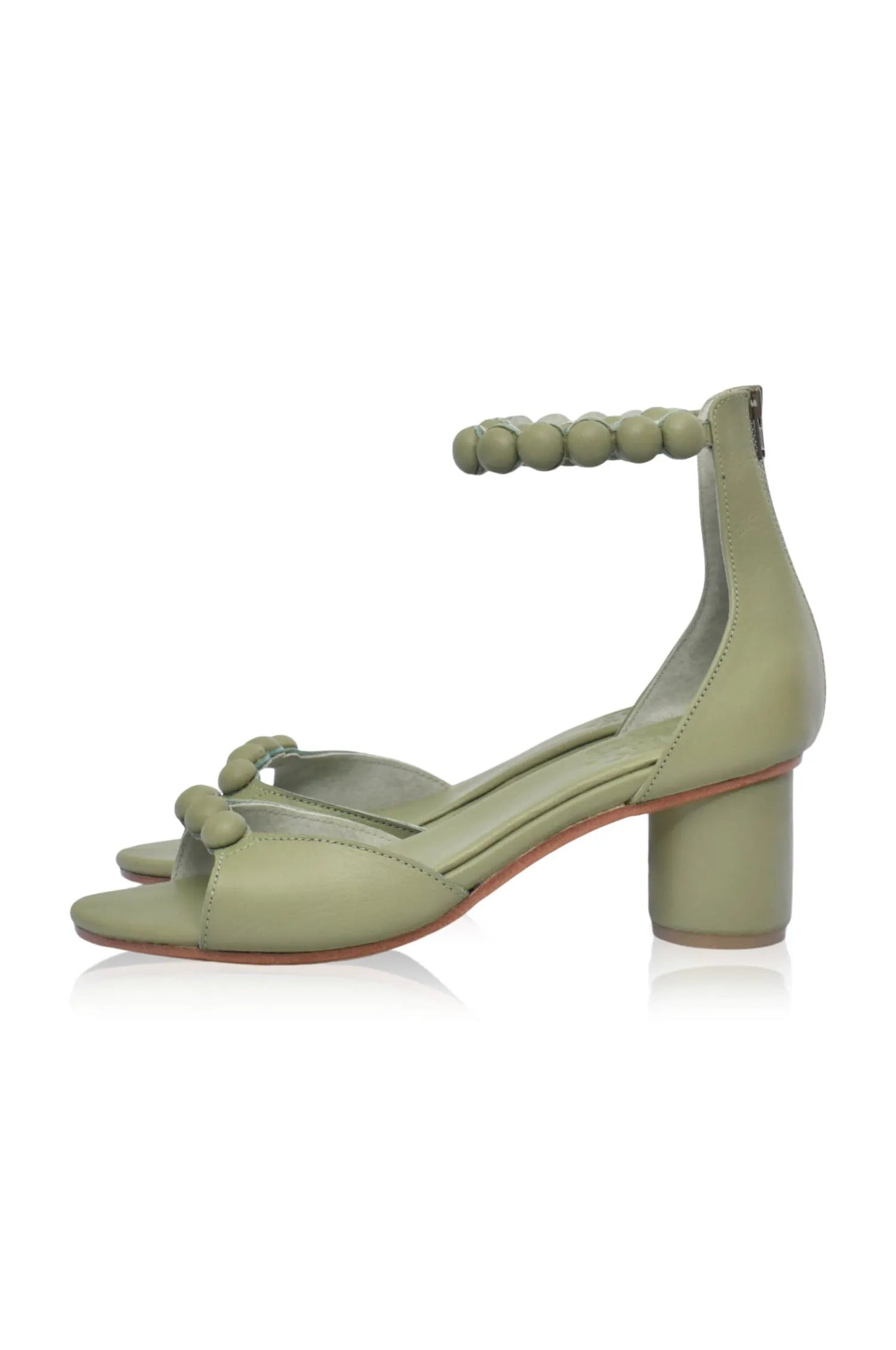 Candy Wooden Heel Leather Sandals by ELF