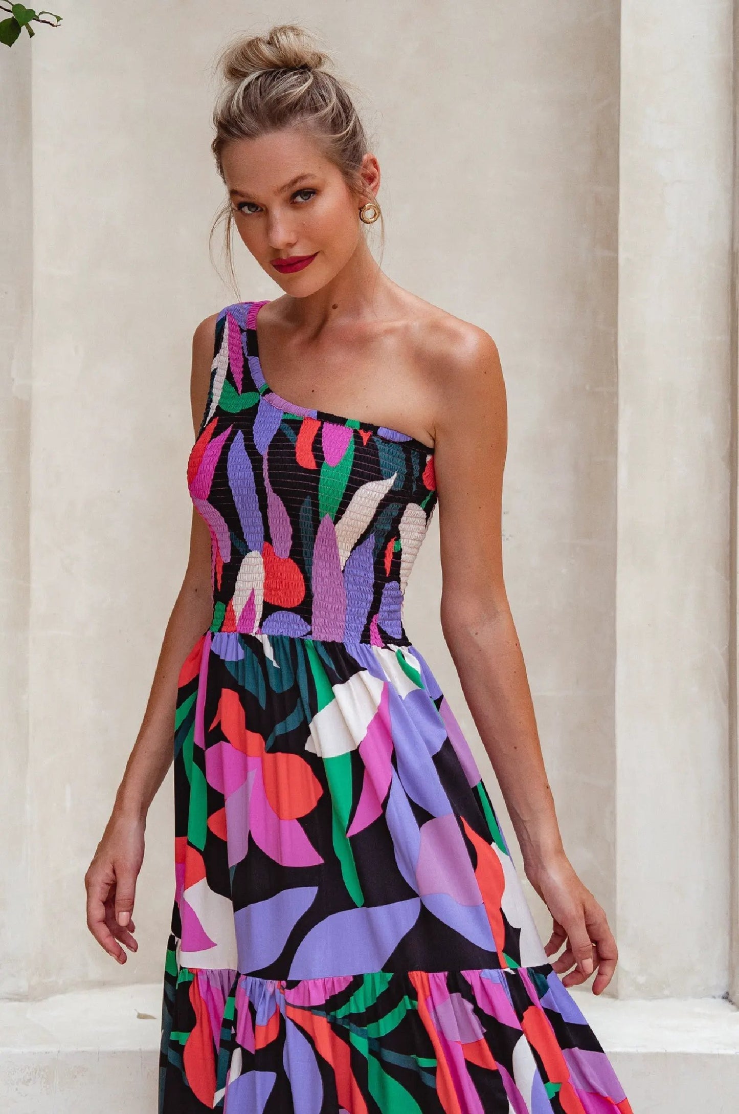 Cassandra One Shoulder Maxi Dress by ELF