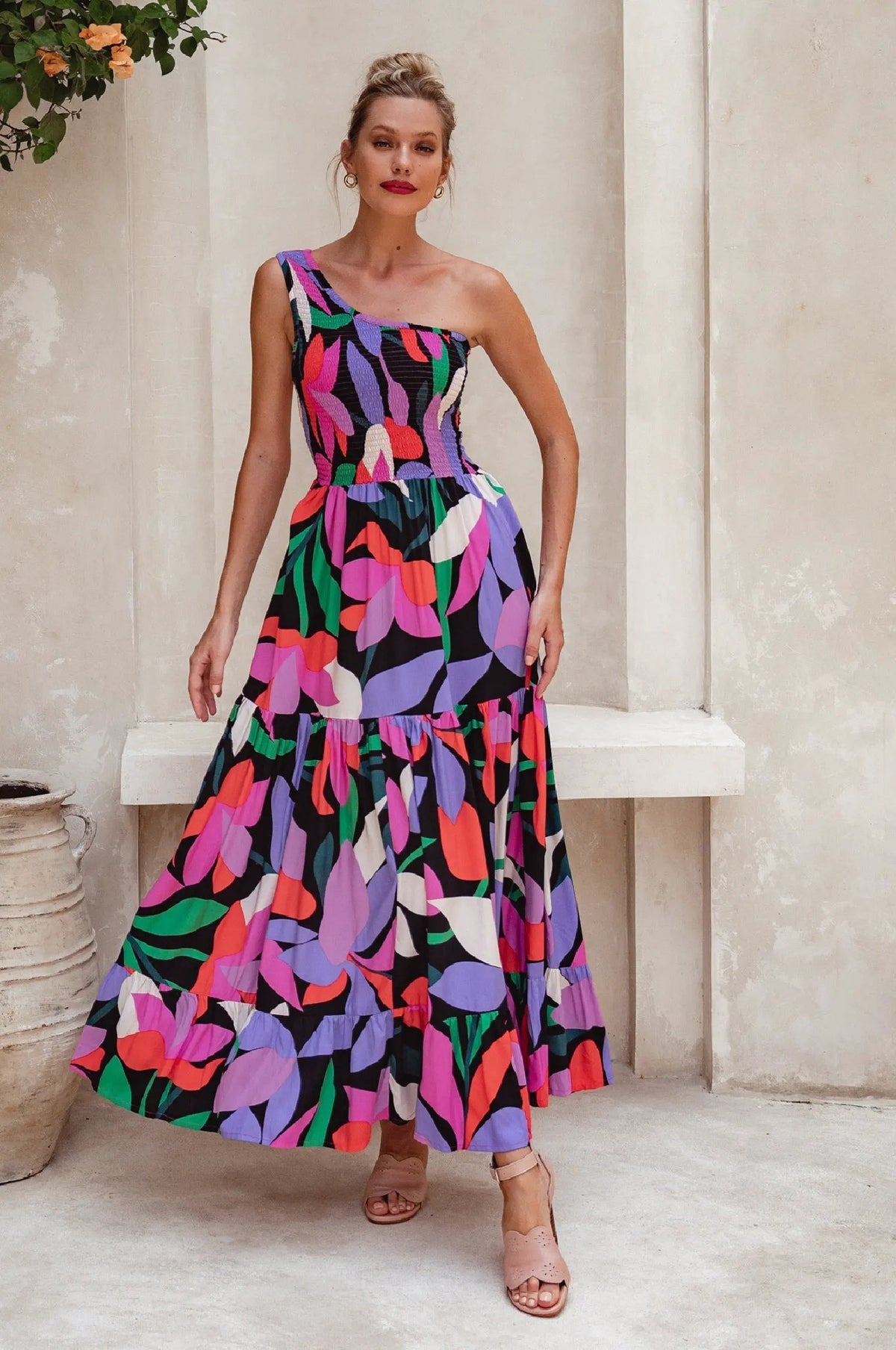 Cassandra One Shoulder Maxi Dress by ELF