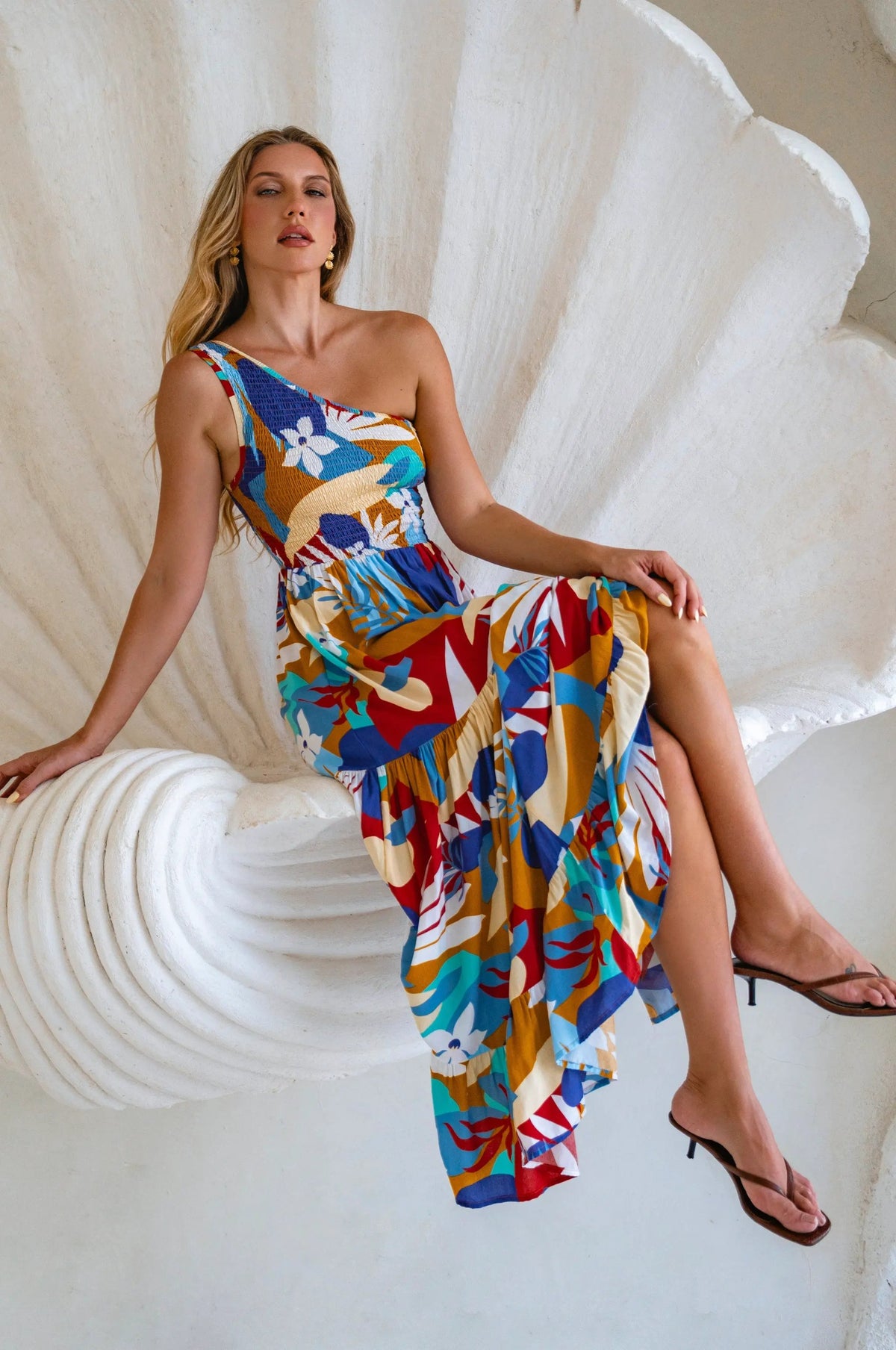 Cassandra One Shoulder Maxi Dress by ELF