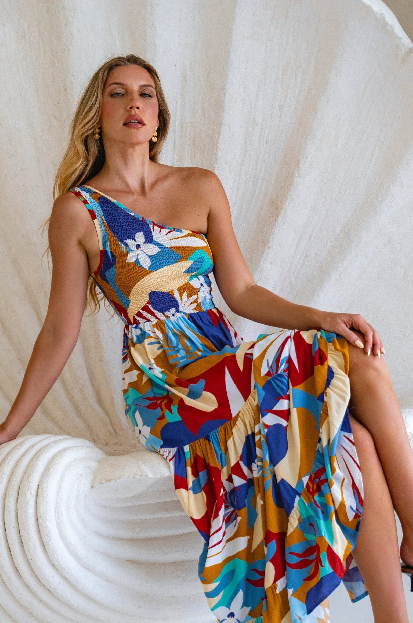 Cassandra One Shoulder Maxi Dress by ELF