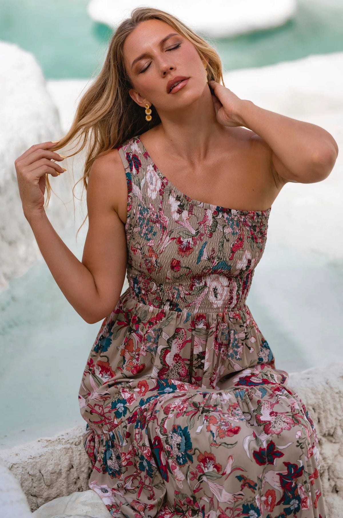 Cassandra One Shoulder Maxi Dress by ELF