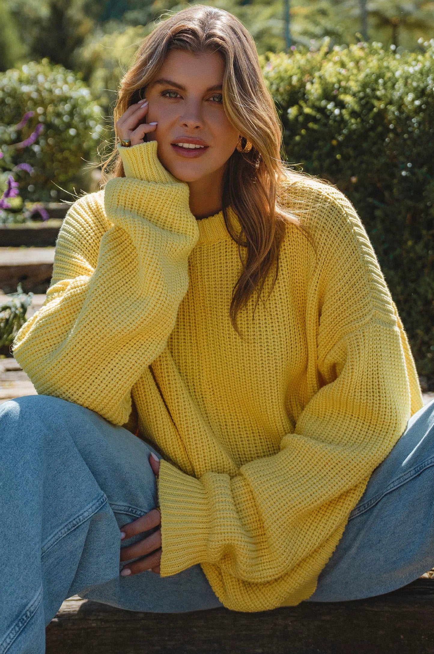 Cloud Nine Long Sleeve Cotton Sweater by ELF