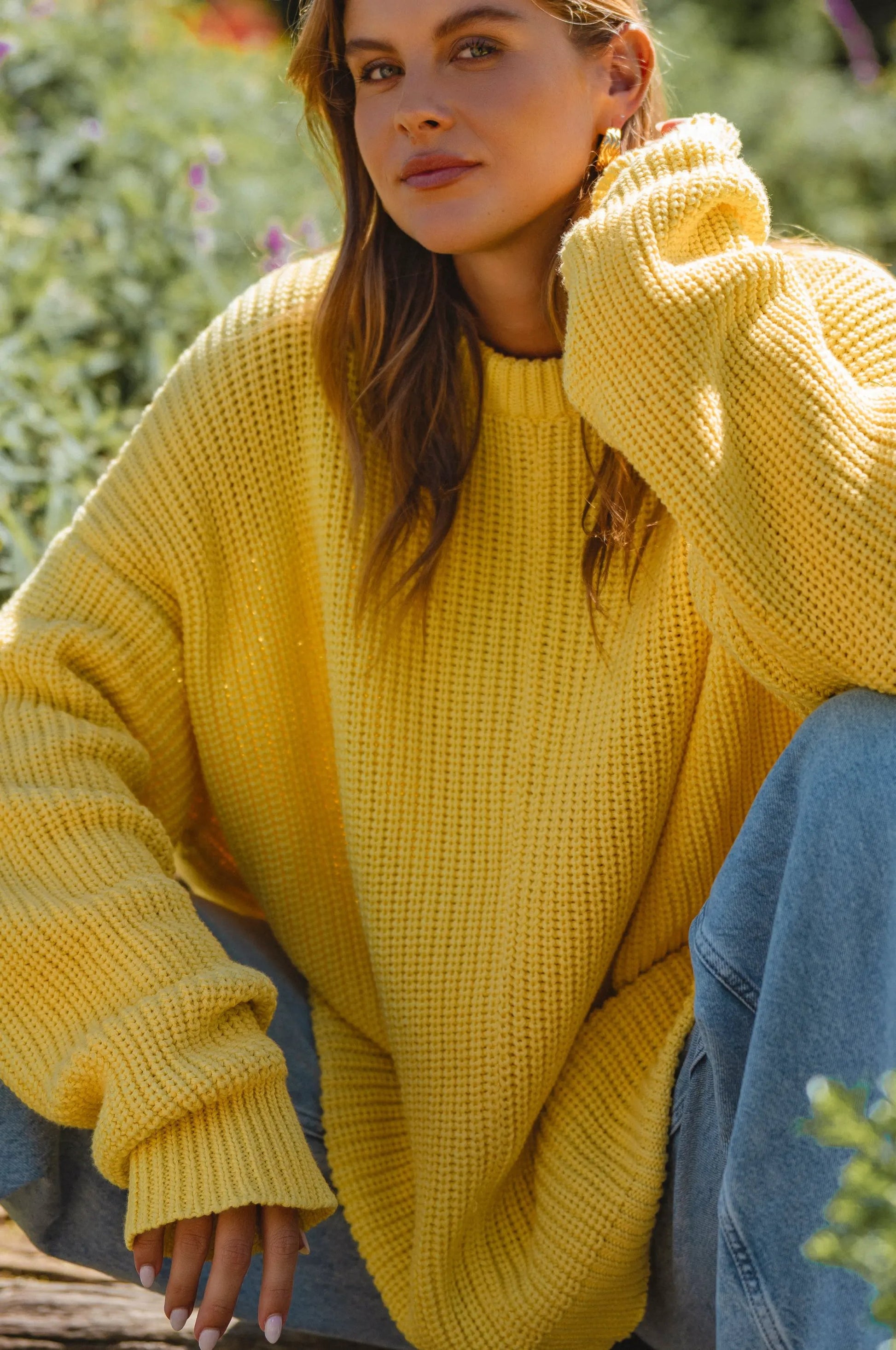 Cloud Nine Long Sleeve Cotton Sweater by ELF