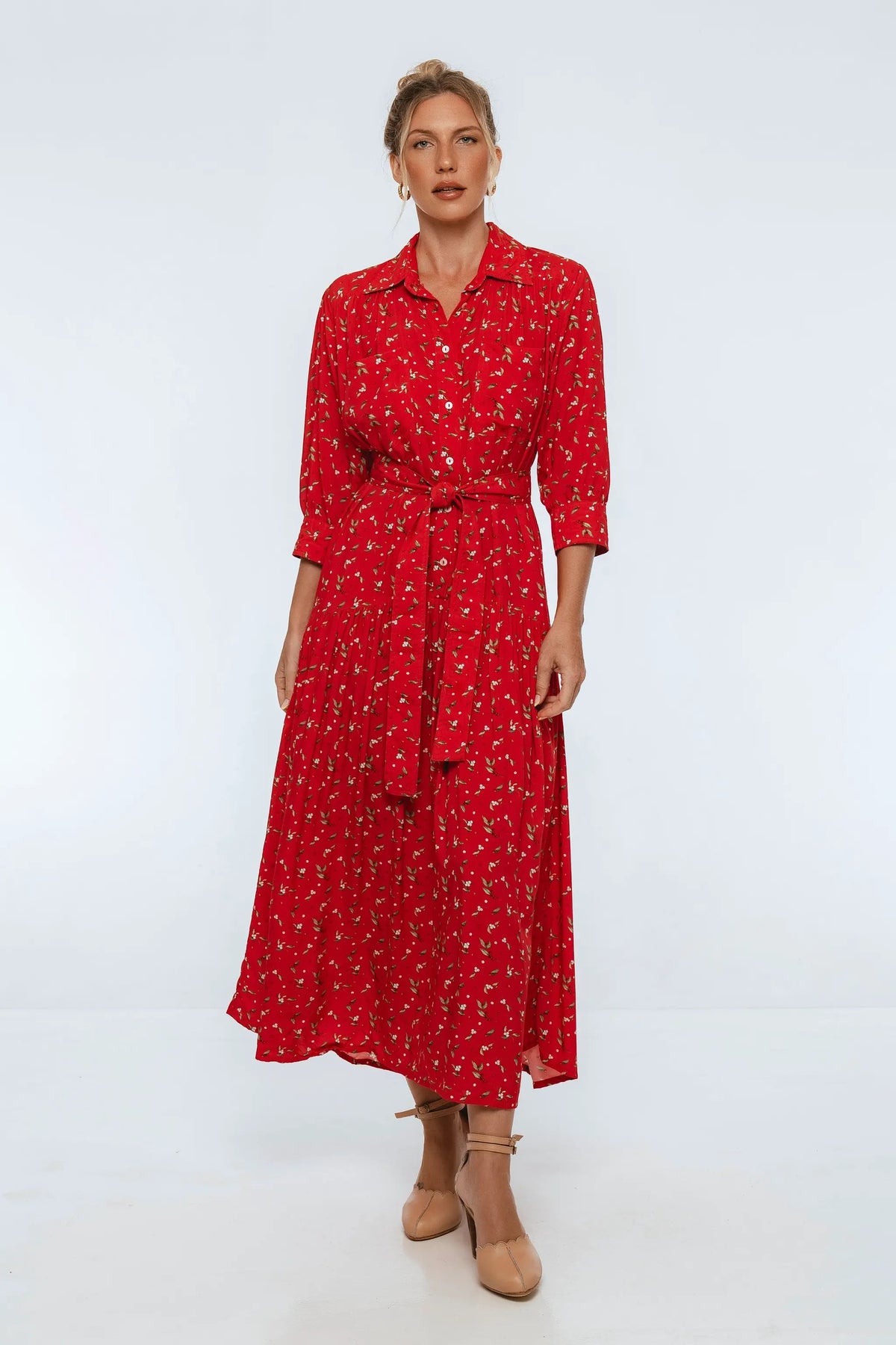Colette Long Sleeve Shirt Dress by ELF