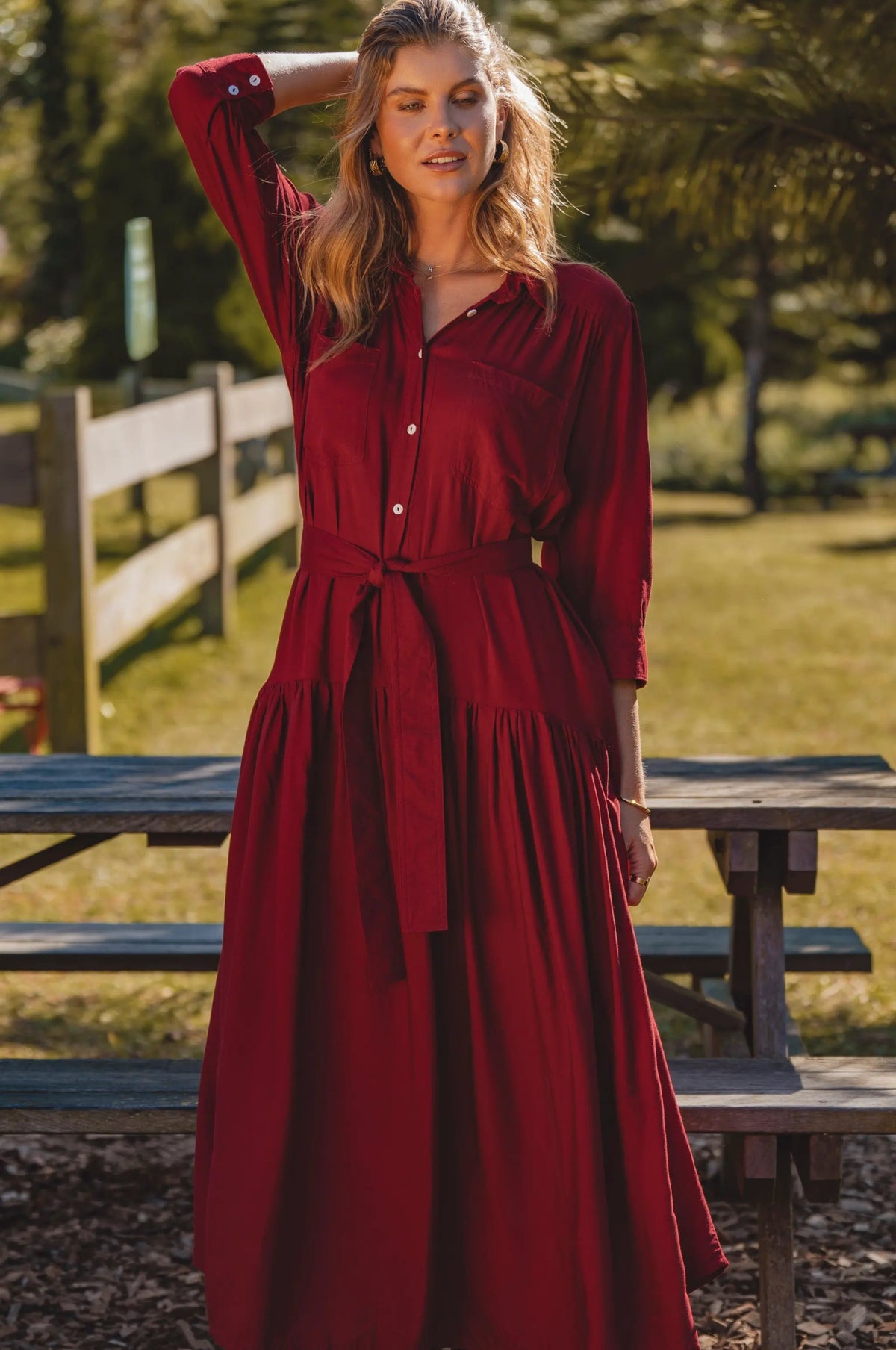 Colette Long Sleeve Shirt Dress by ELF