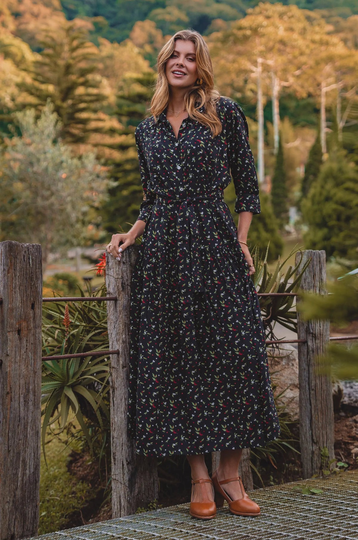 Colette Long Sleeve Shirt Dress by ELF