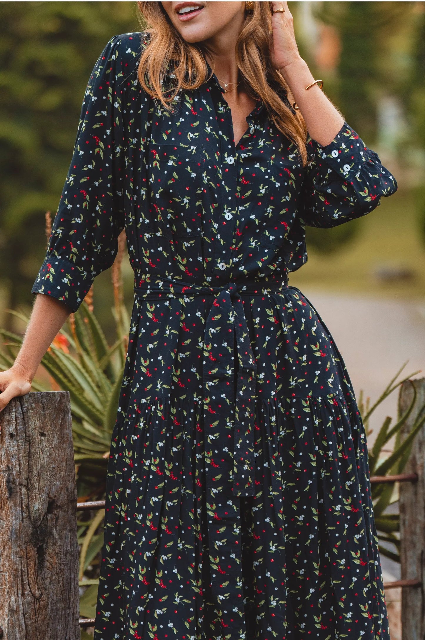 Colette Long Sleeve Shirt Dress by ELF