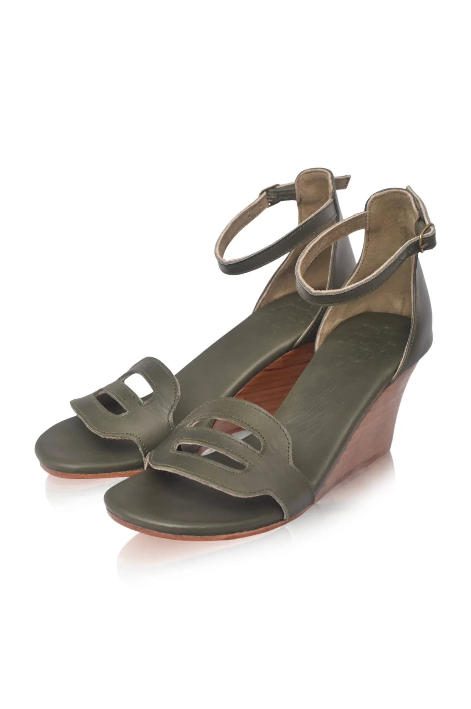 Como Wooden Wedge Sandals by ELF