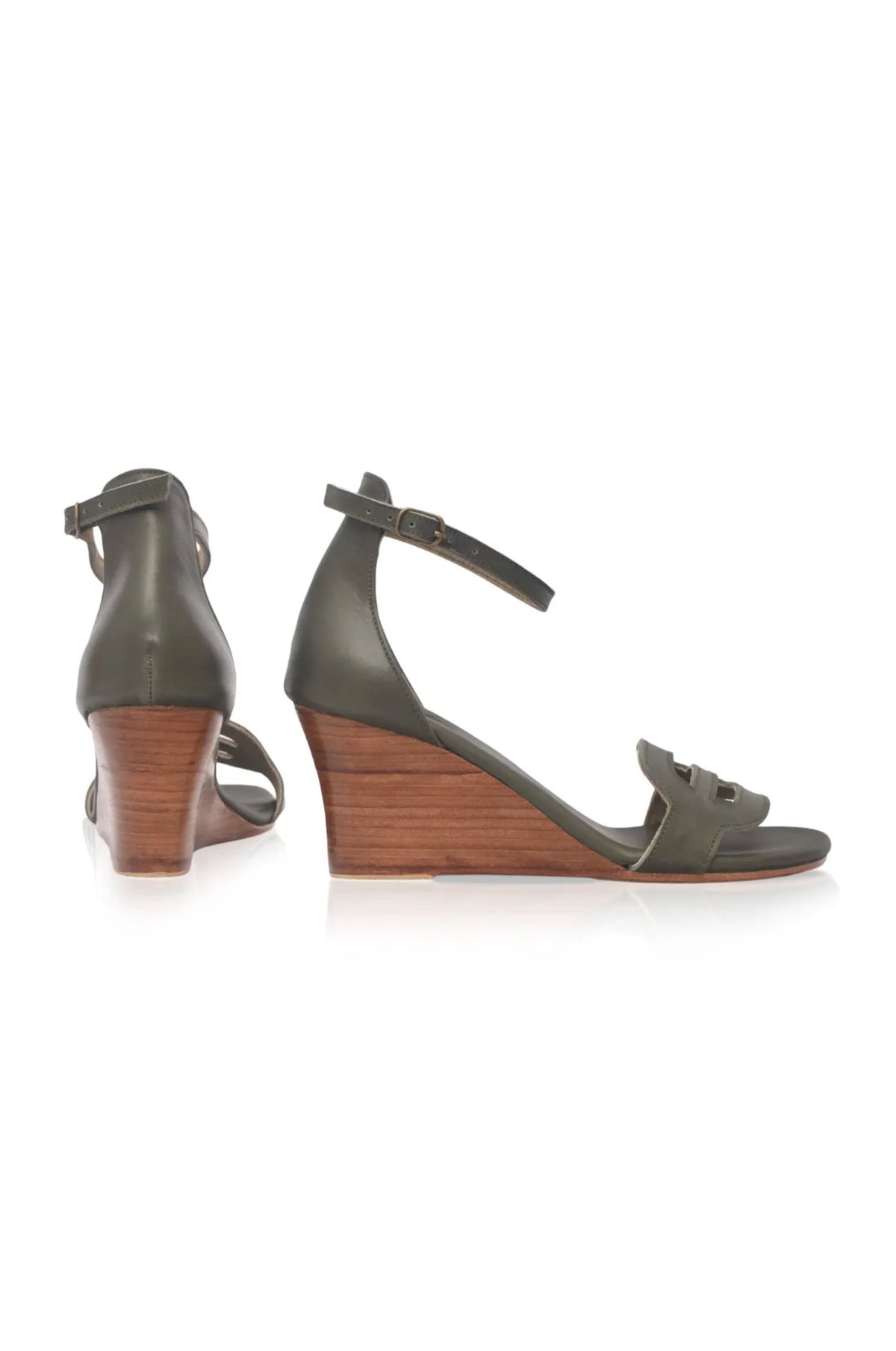 Como Wooden Wedge Sandals by ELF