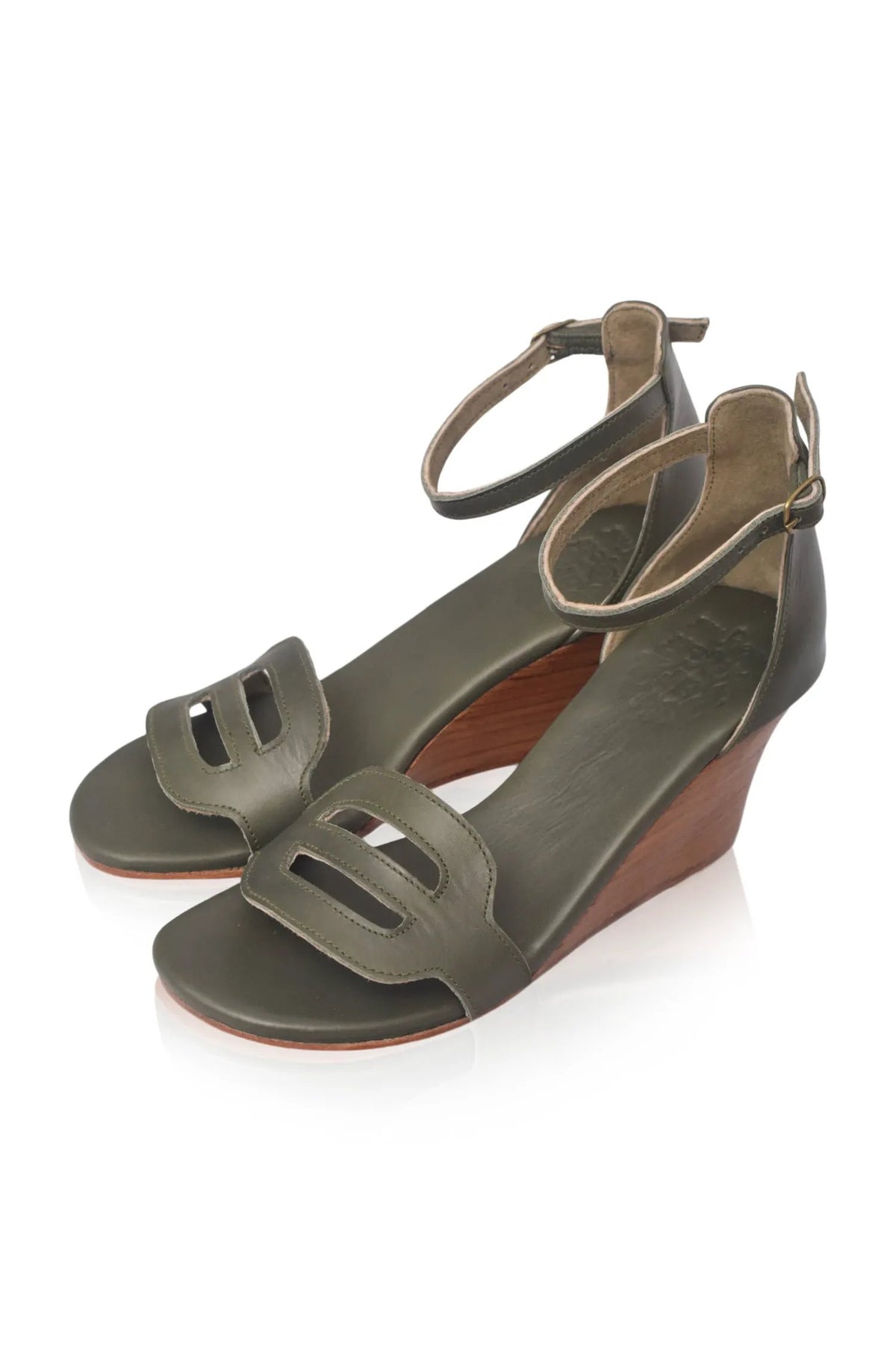 Como Wooden Wedge Sandals by ELF
