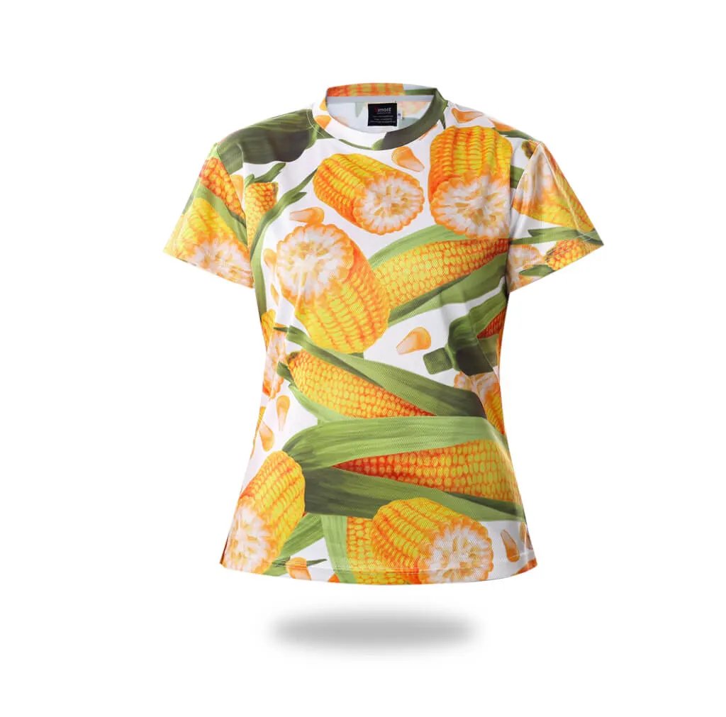 Corn Pattern Sublimation T-Shirt by Vimost Sportswear