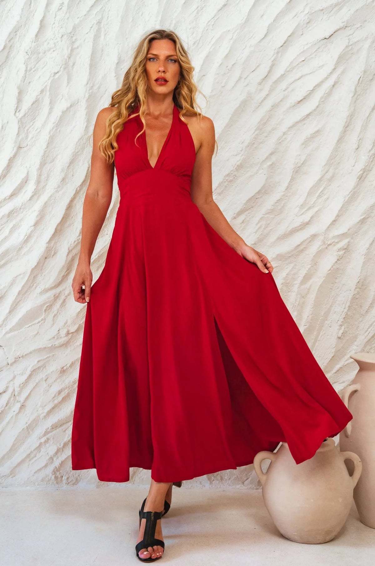 Costa Brava Halterneck Maxi Dress by ELF