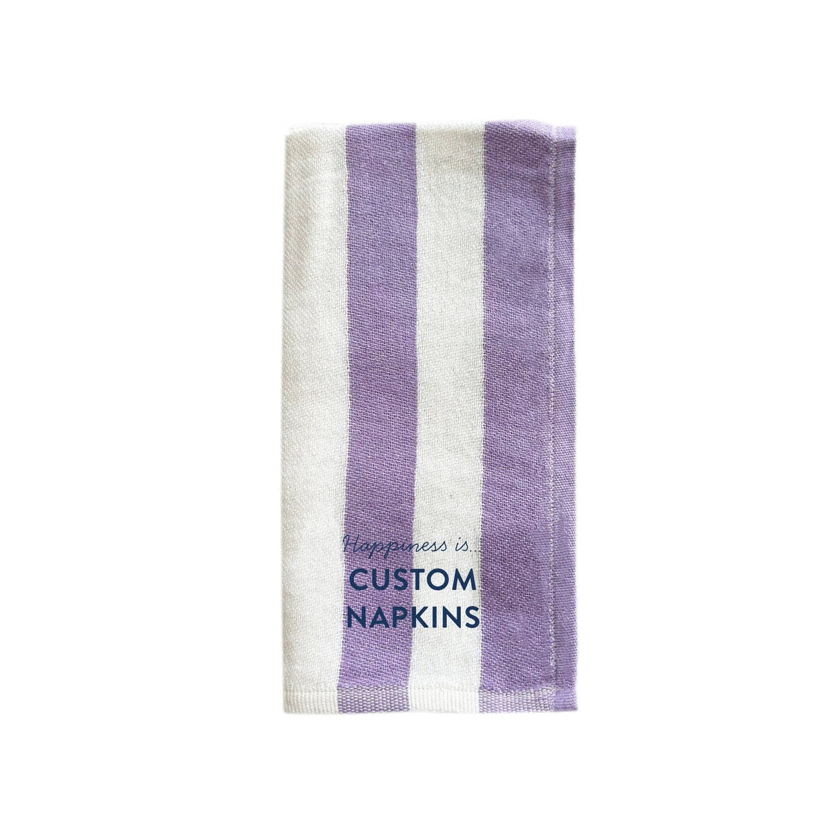 Custom Napkin, Striped Lilac by Cottage Collection