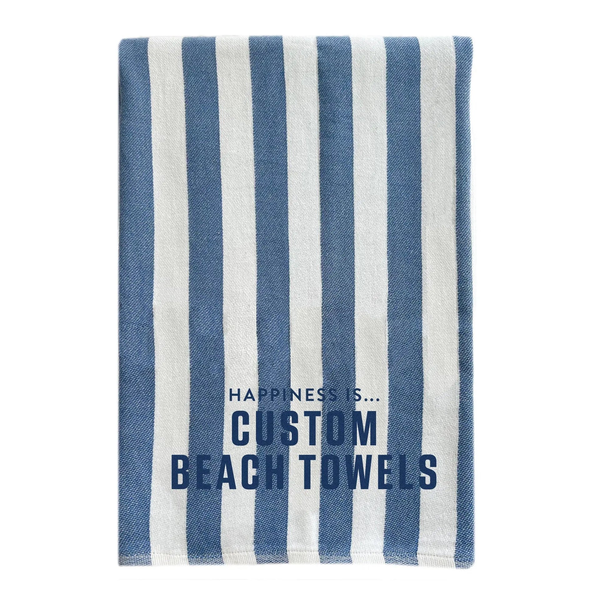 Custom Everywhere Towel, Striped Blue by Custom Collection